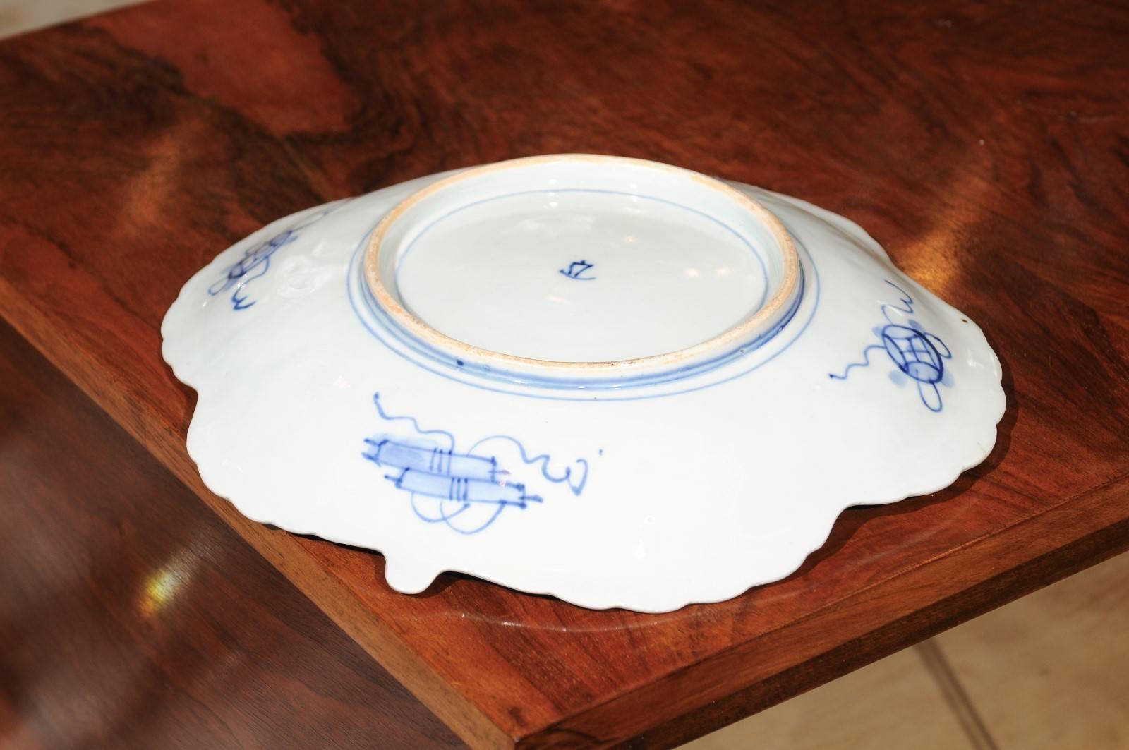 Porcelain Japanese Shell Shaped Imari Plate