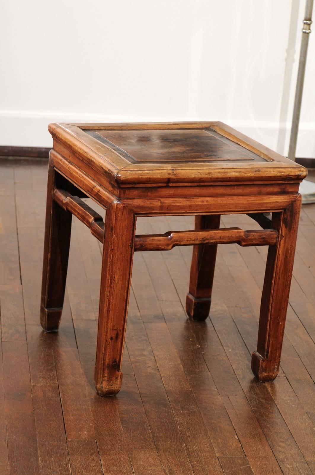19th century Chinese stool or low table made during the Qing dynasty.