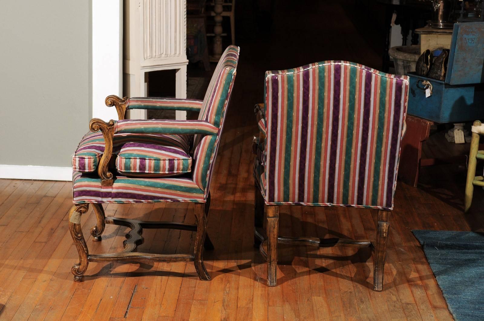 Pair of Italian Bergère Chairs 1