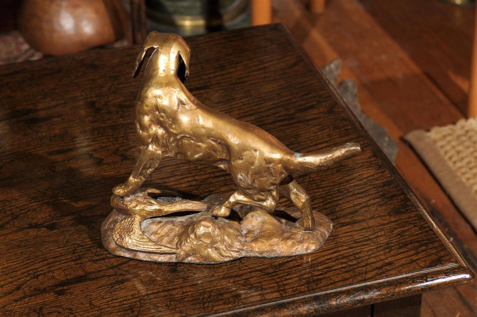Bronze Hunting Dog Statue 3