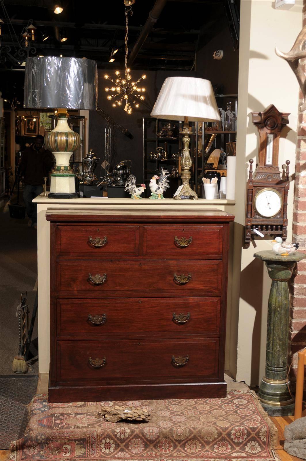 Victorian 19th Century English Mahogany Chest 