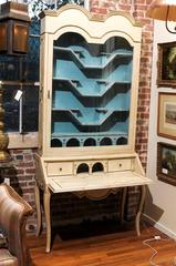Italian Painted Secretary and Display Cabinet