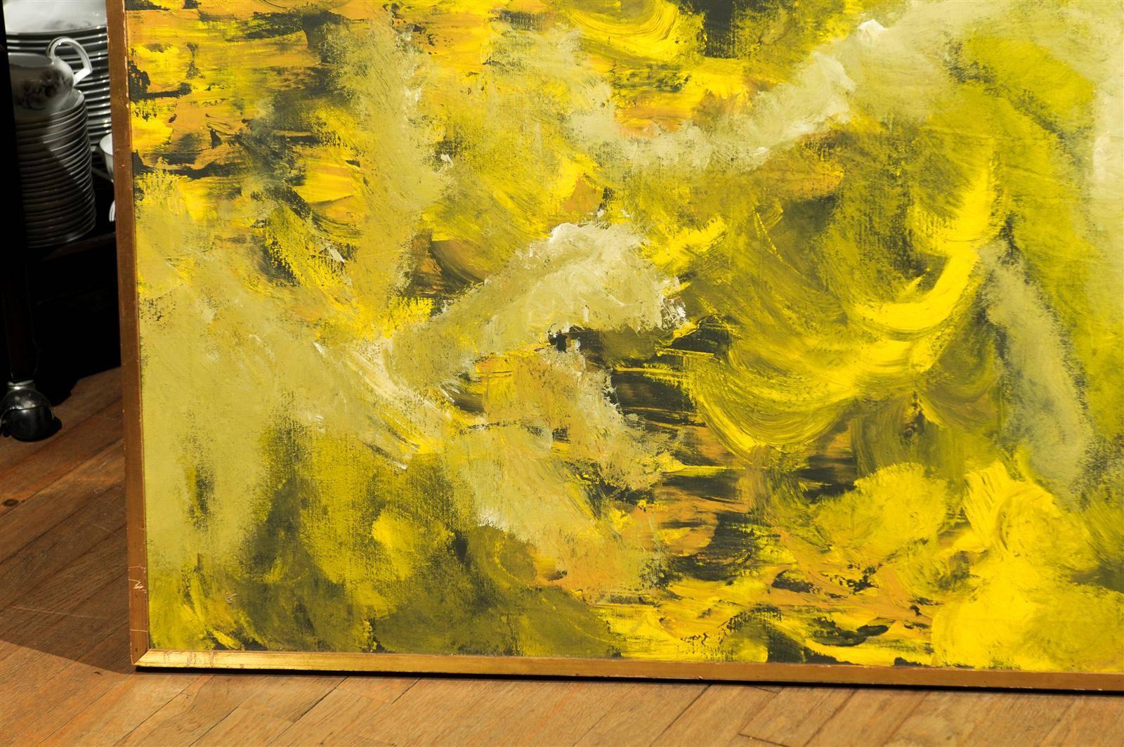 Gilt Large Mid-Century Abstract Painting