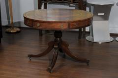 Mahogany Drum Table by Baker