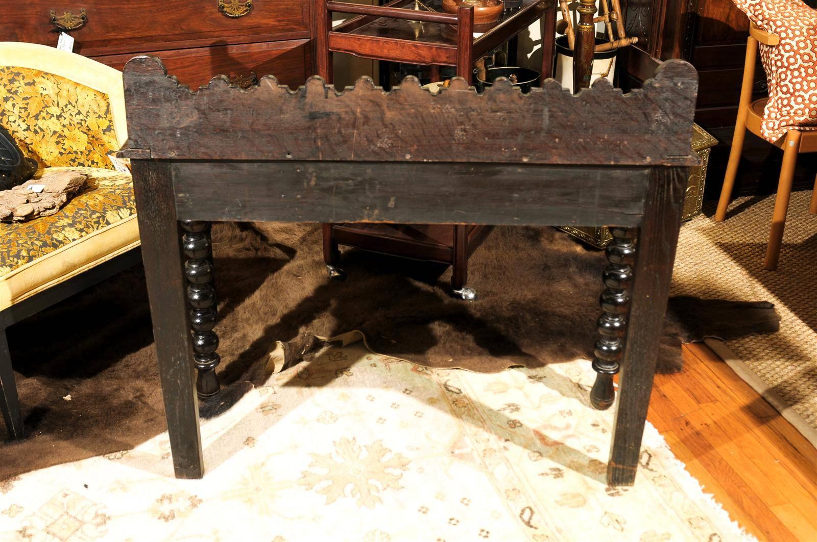 Italian Renaissance Revival Carved Oak Console Table 4