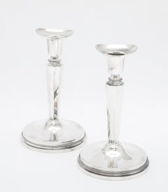 Pair of Mid Century Sterling Silver Swedish Candlesticks