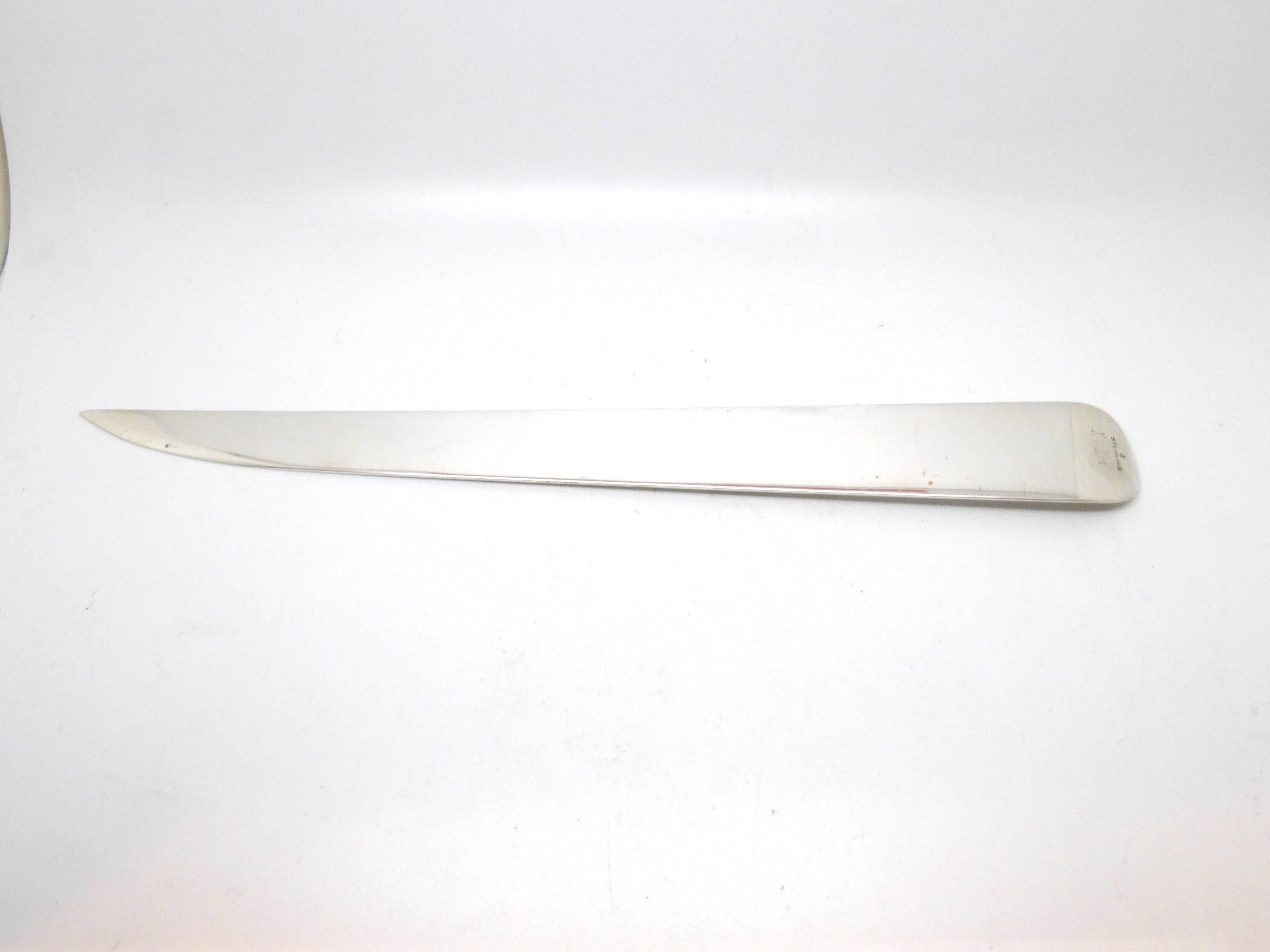 American Mid-Century Modern Sterling Silver Combination Ruler or Letter Opener For Sale