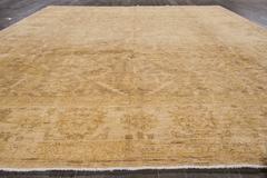 21st Century Contemporary Beige, Gold Peshawar Rug