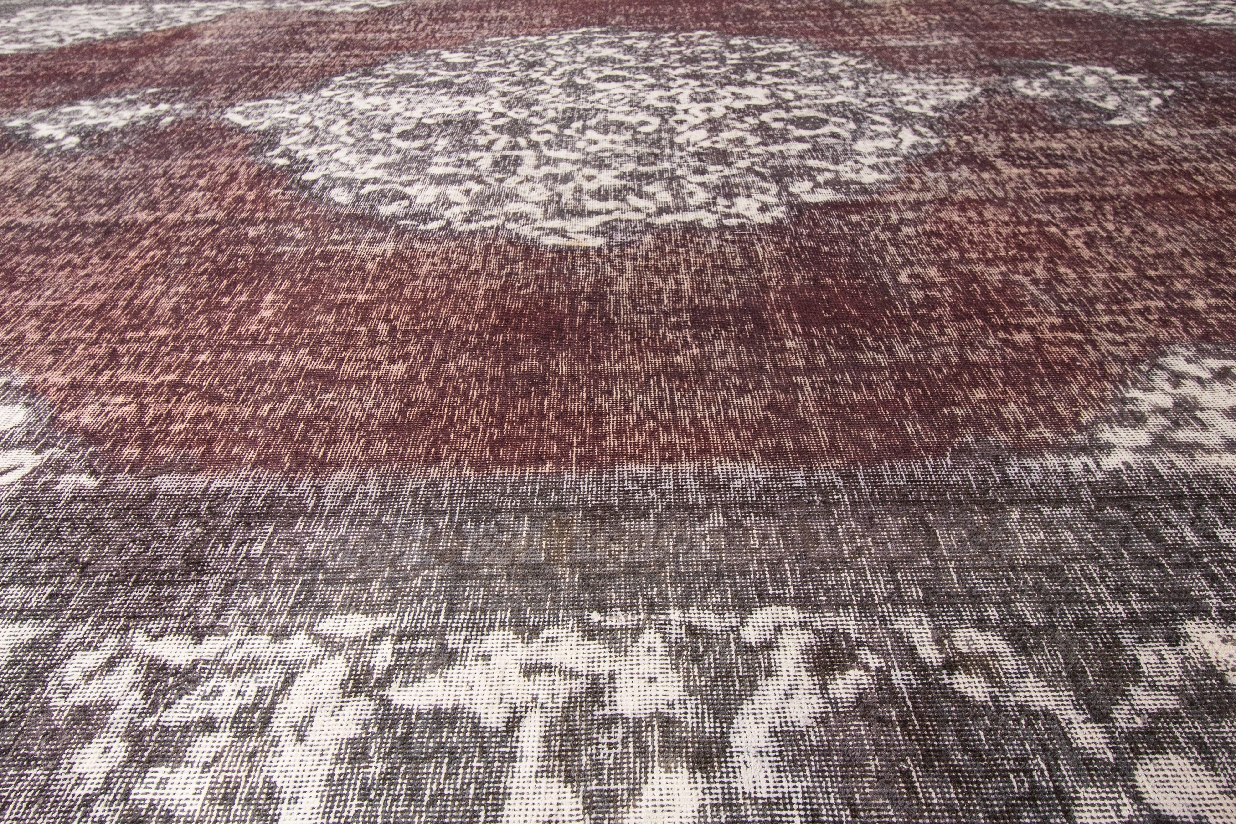 21st Century Contemporary Red Overdyed Pakistani Rug For Sale 2