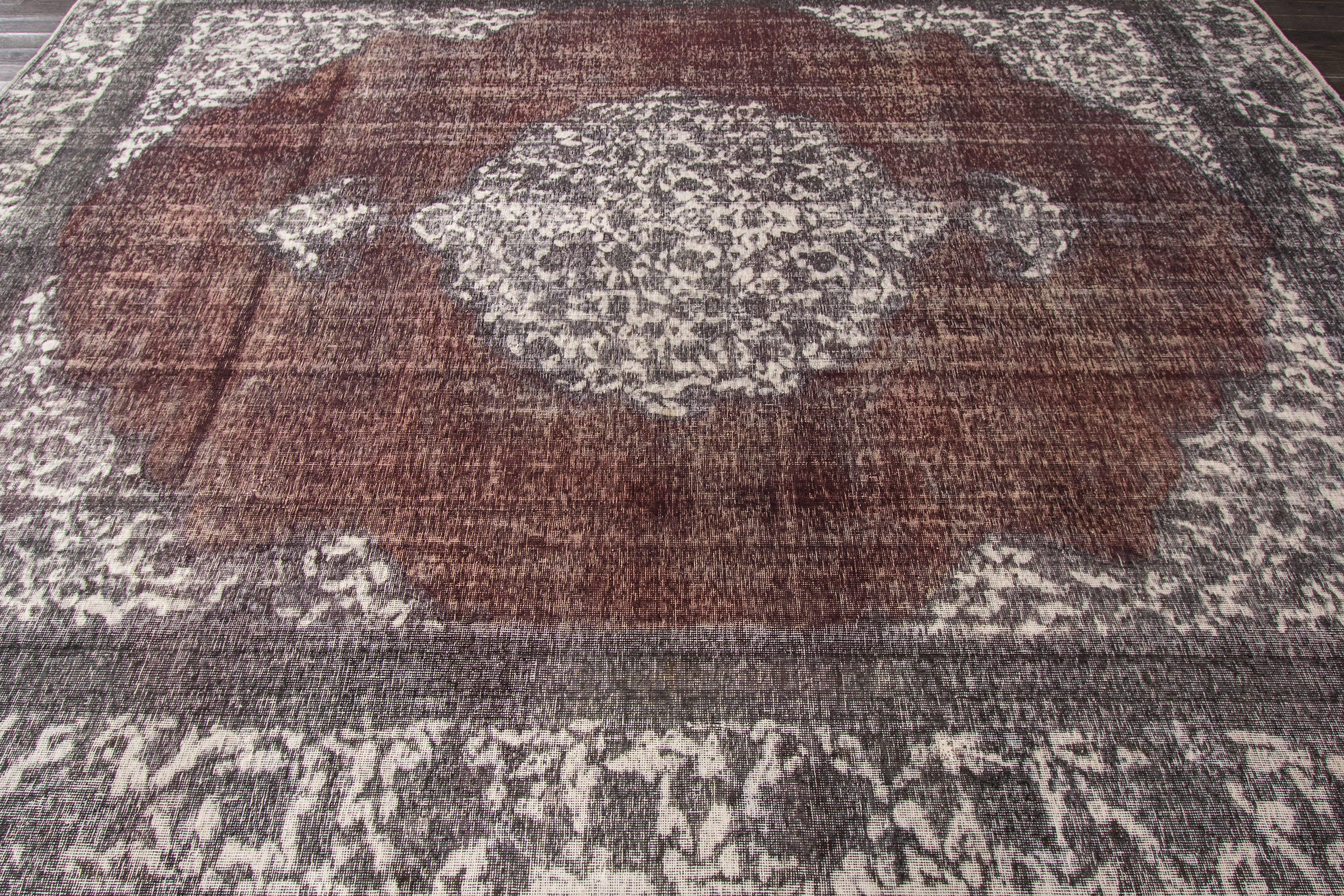 21st Century Contemporary Red Overdyed Pakistani Rug For Sale 1