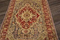 Vintage Hand-Knotted Turkish Rug, Wool, Medallion Design, Turkey, 1955