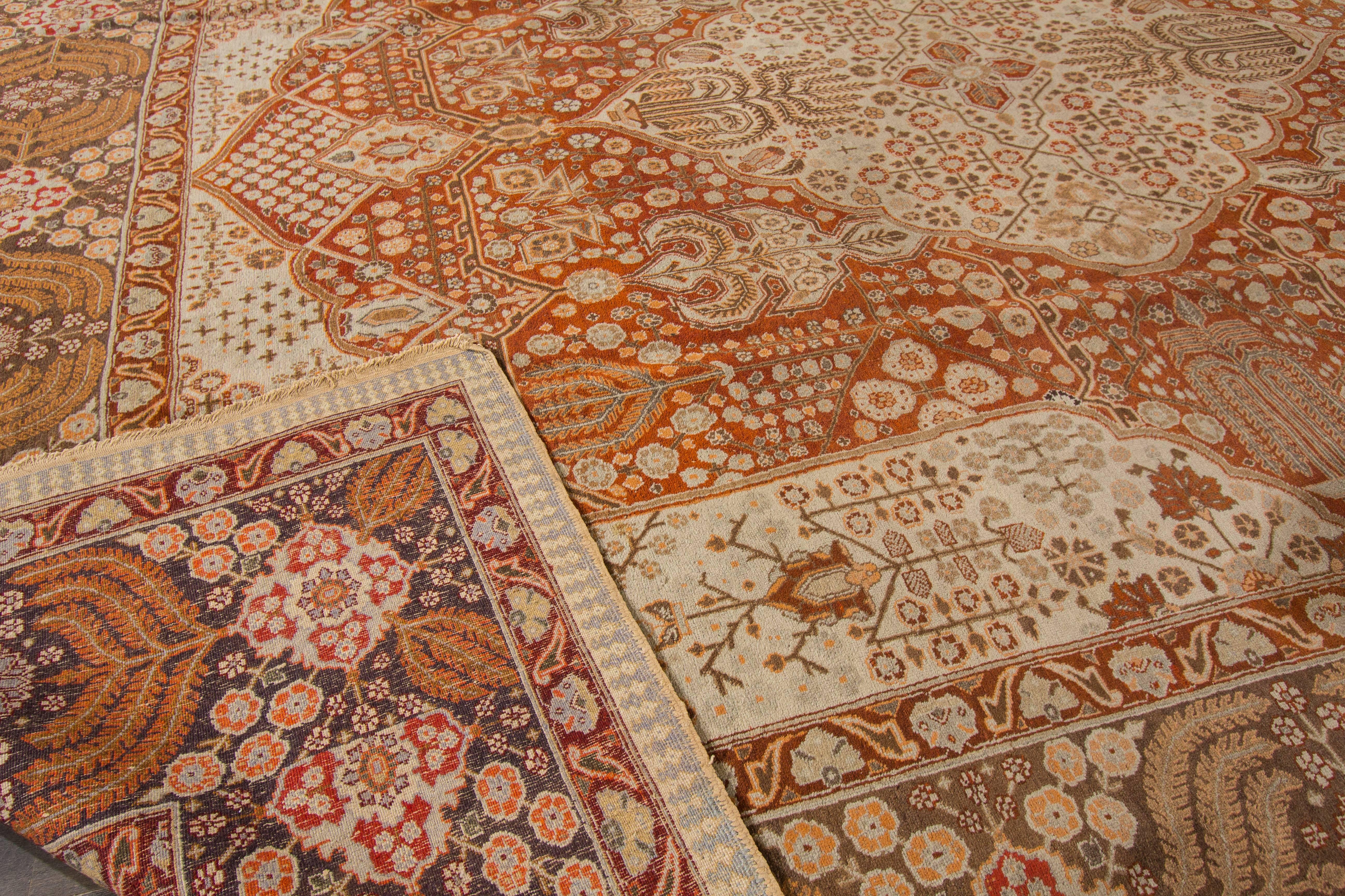Wool Antique Tabriz For Sale