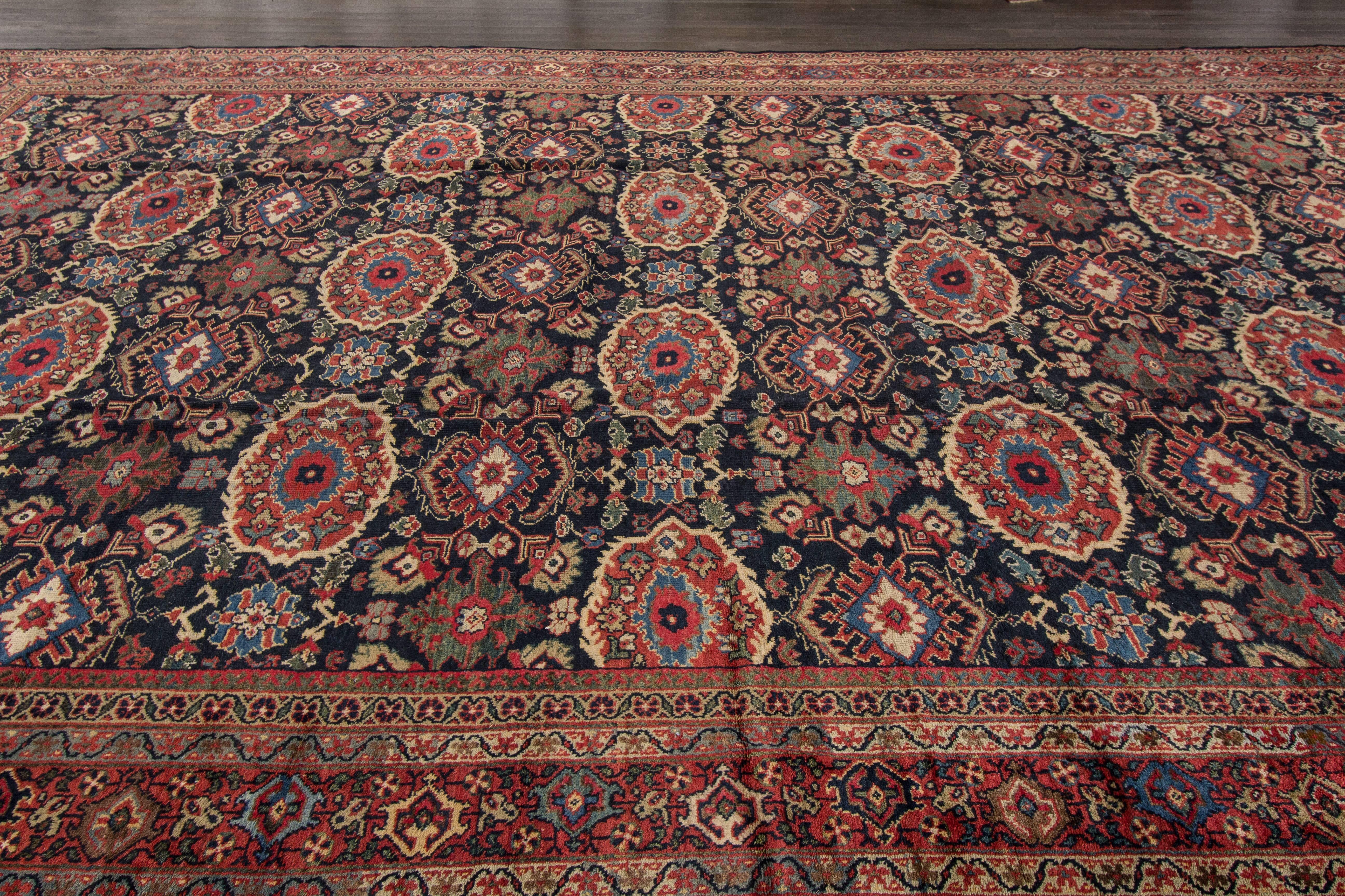 Hand-Knotted Antique Sultanabad Rug