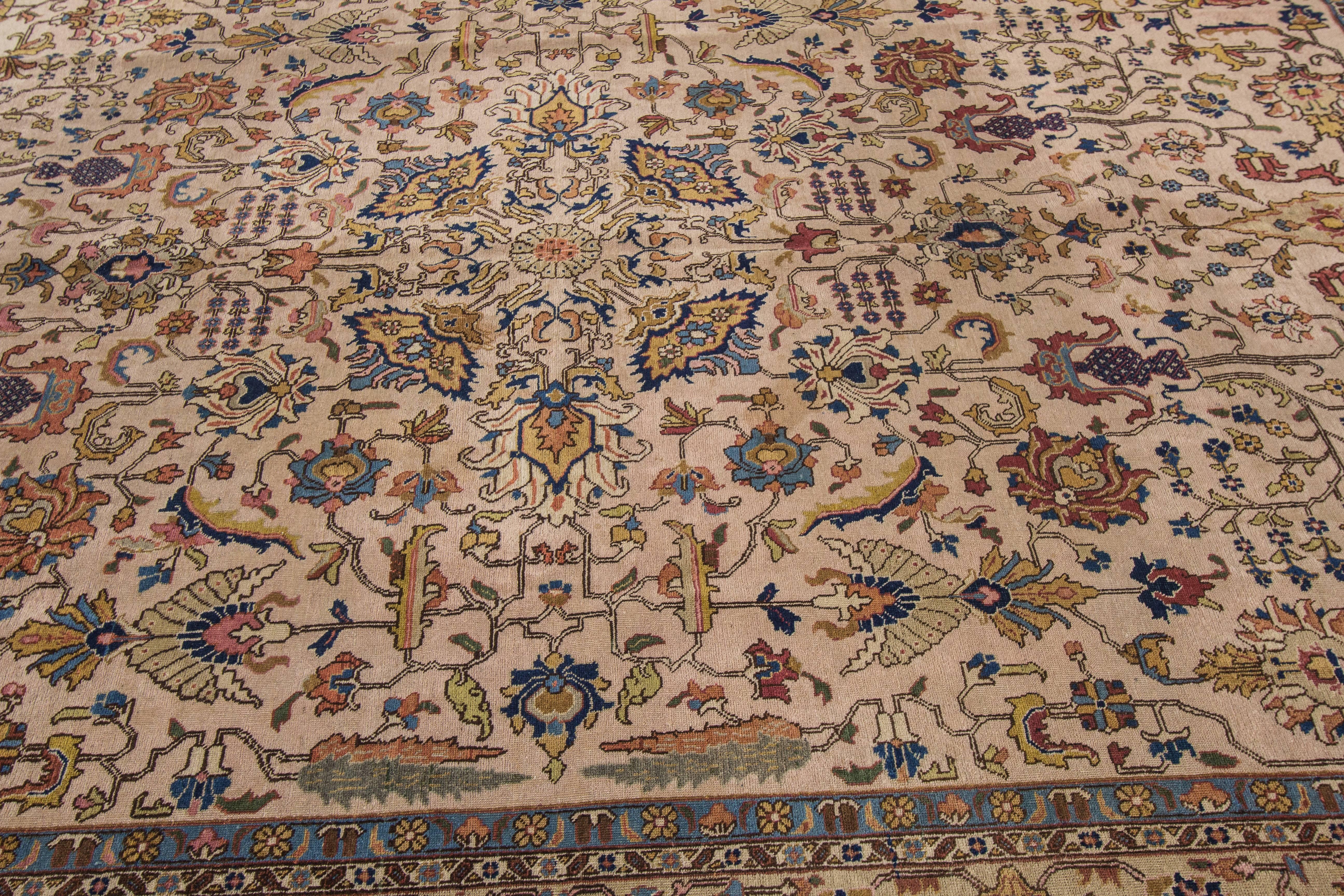 Wool Antique Tabriz Rug