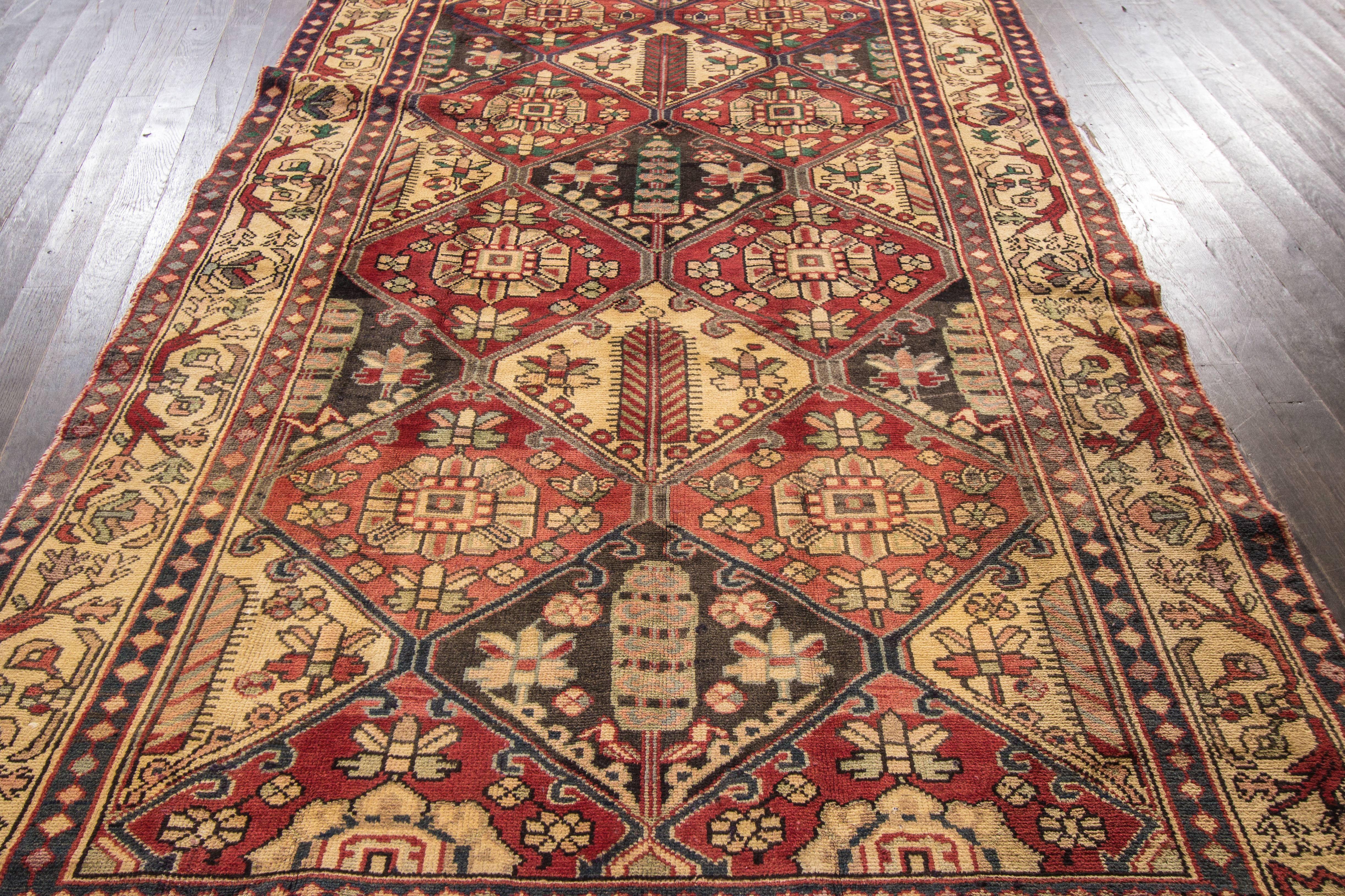 Mid-20th Century Vintage Persian Bakhtiari Rug For Sale