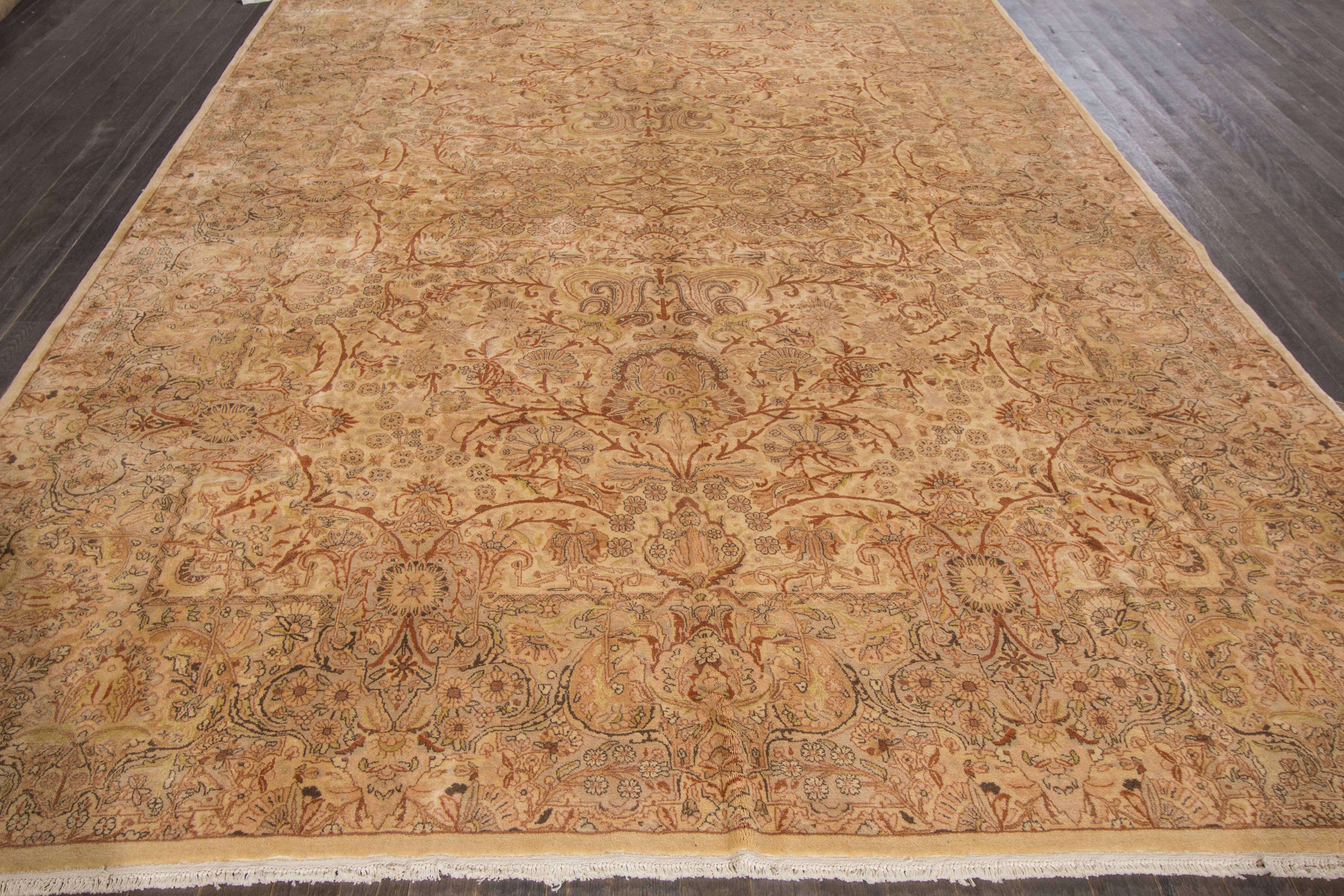 Hand-Knotted Simply Gorgeous Vintage Kerman Rug For Sale