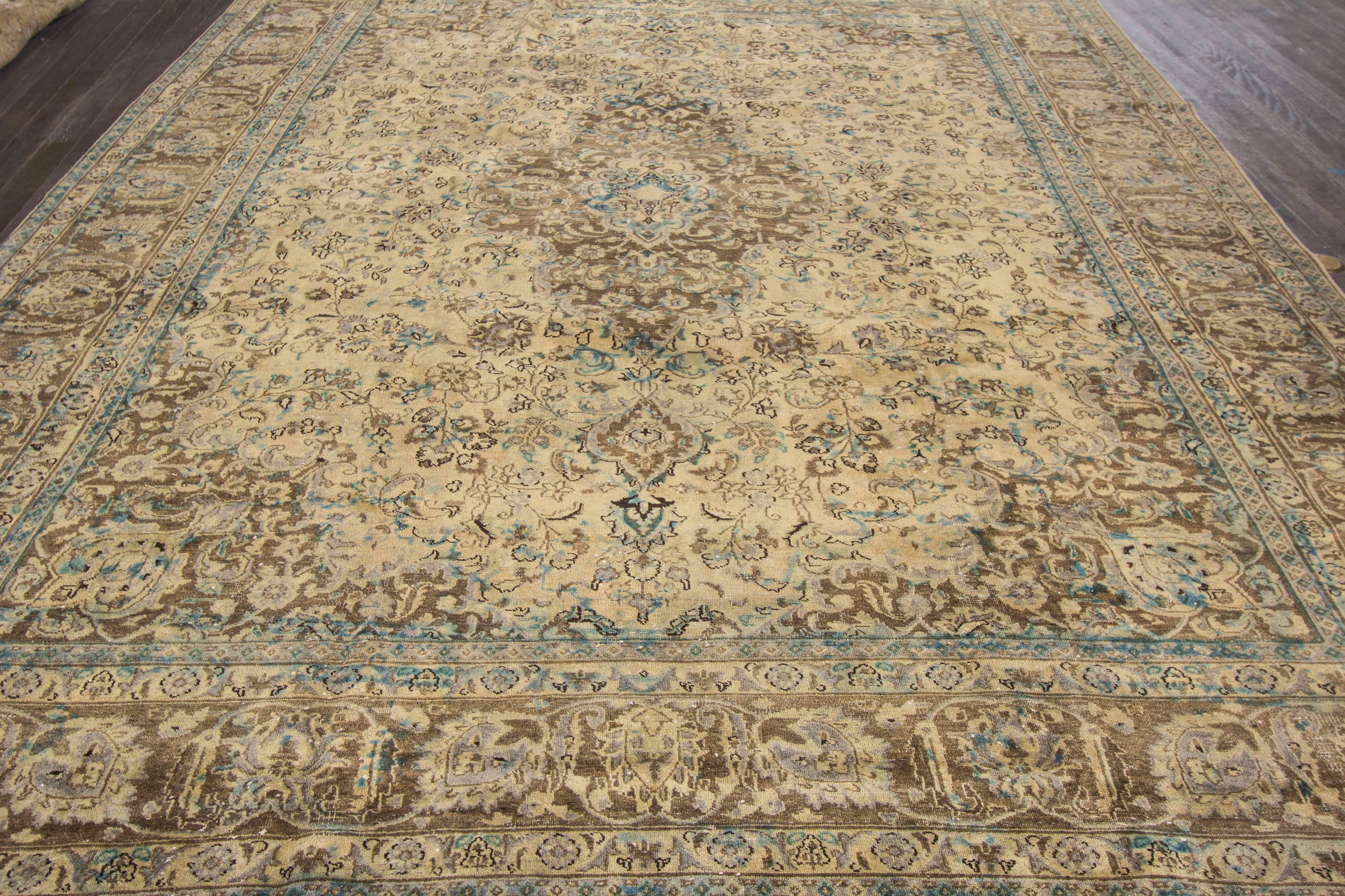 Hand-Knotted Captivating Superb Persian Tabriz Rug For Sale