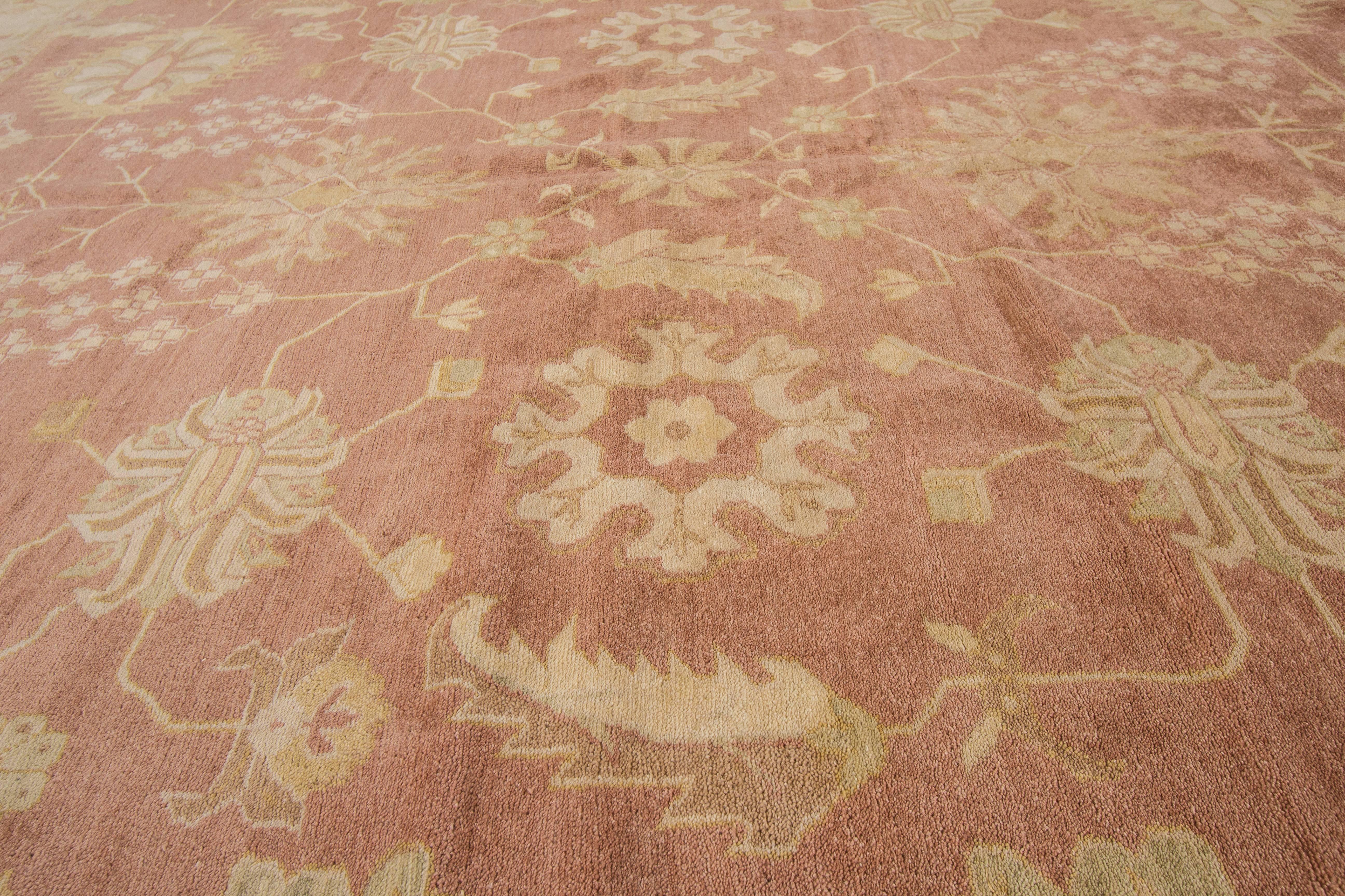 Wool Great Looking Modern Oushak Style Rug For Sale
