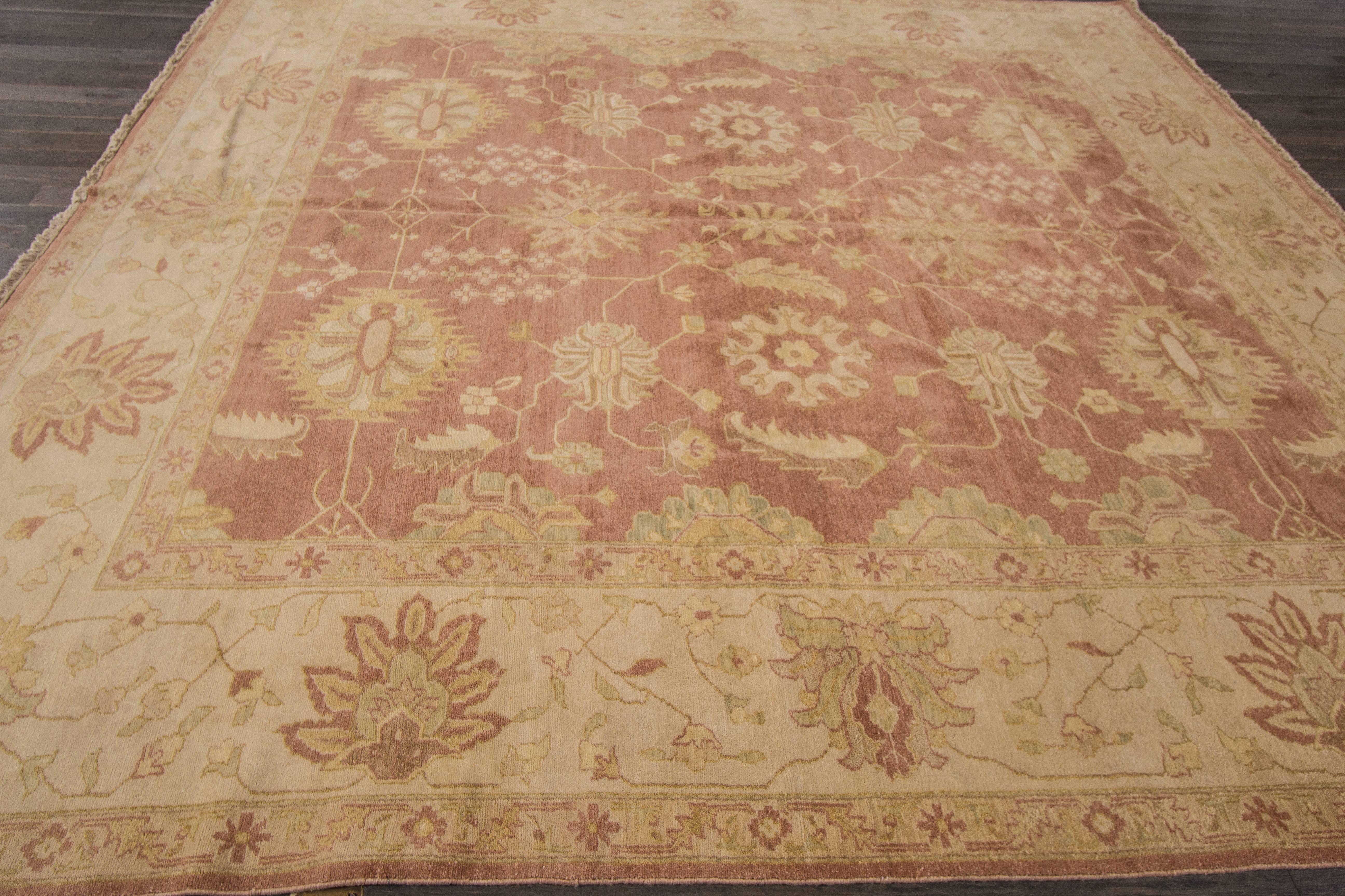 Hand-Knotted Great Looking Modern Oushak Style Rug For Sale