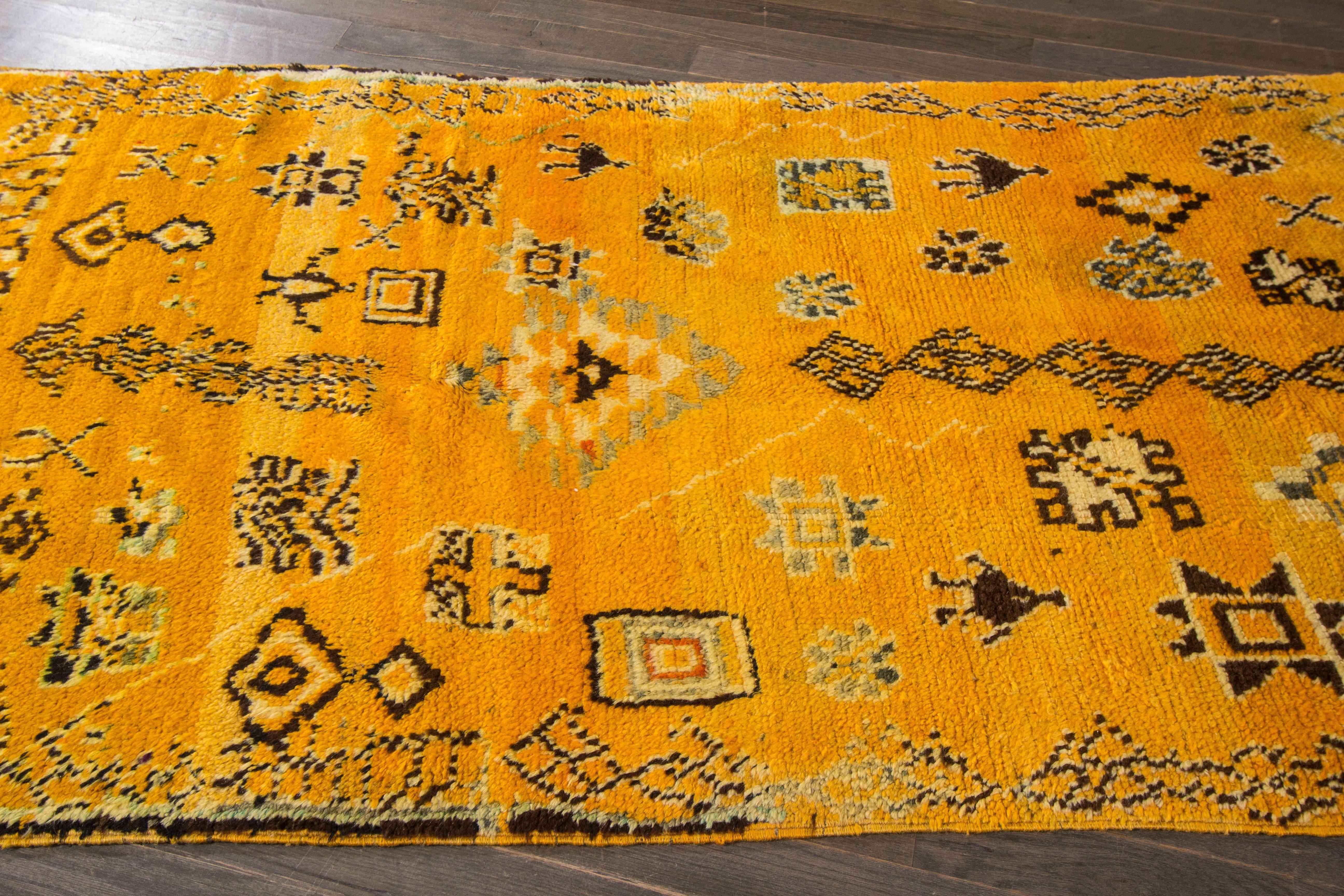 Hand-Knotted Simply Beautiful Vintage Moroccan Rug