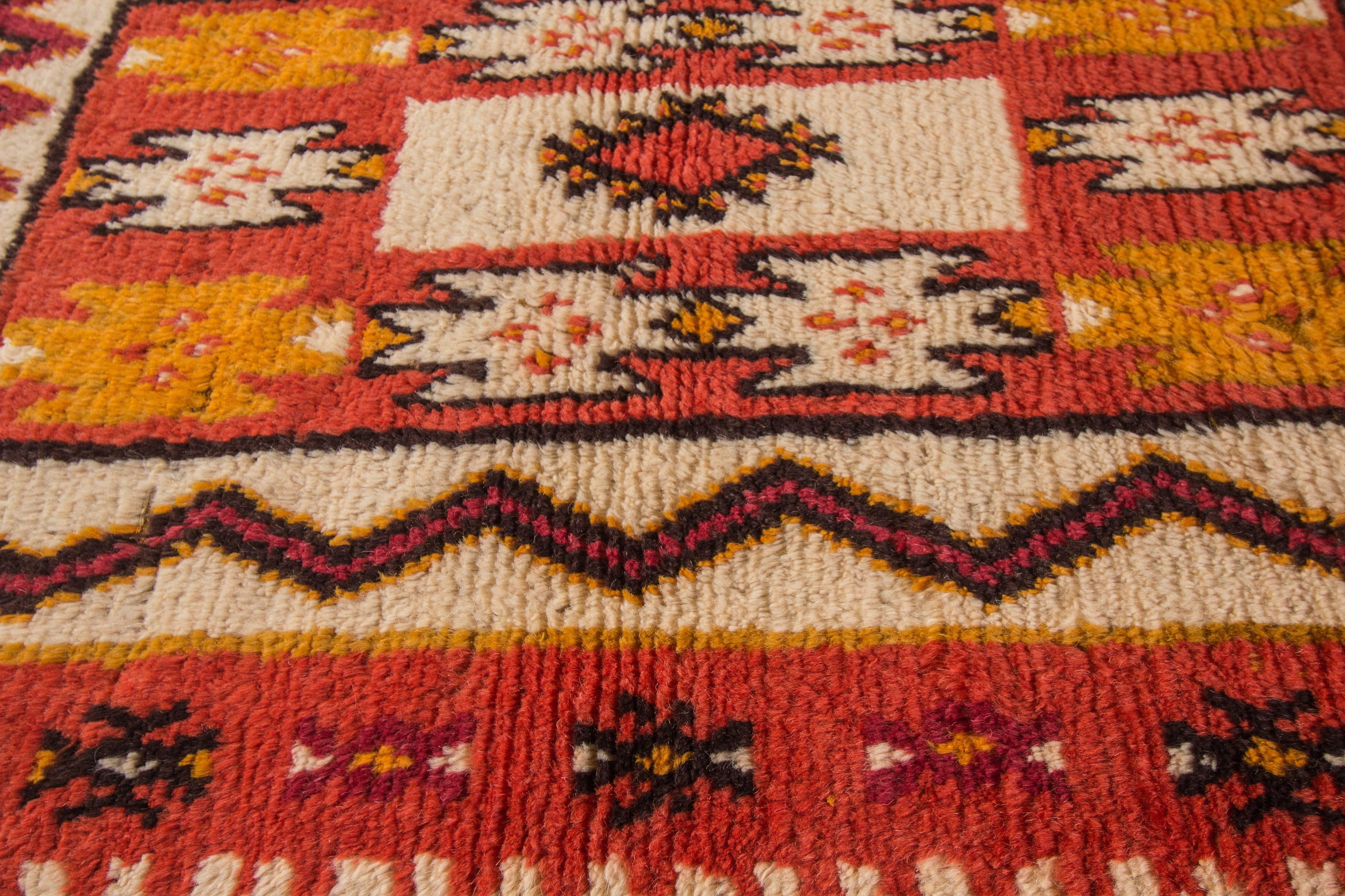 Hand-Knotted Simply Beautiful Vintage Moroccan Rug