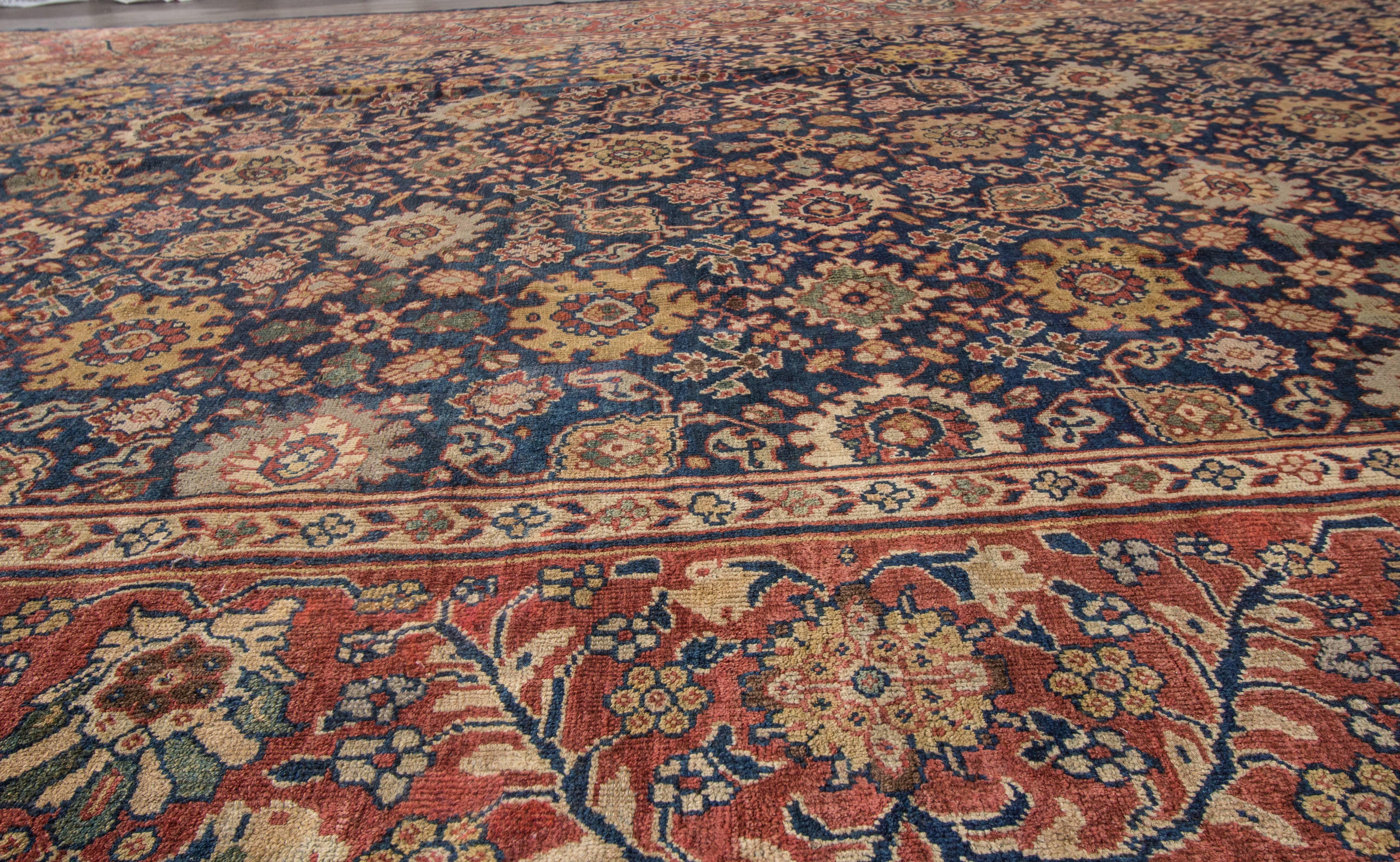 Persian Simply Beautiful Antique Sultanabad Rug For Sale