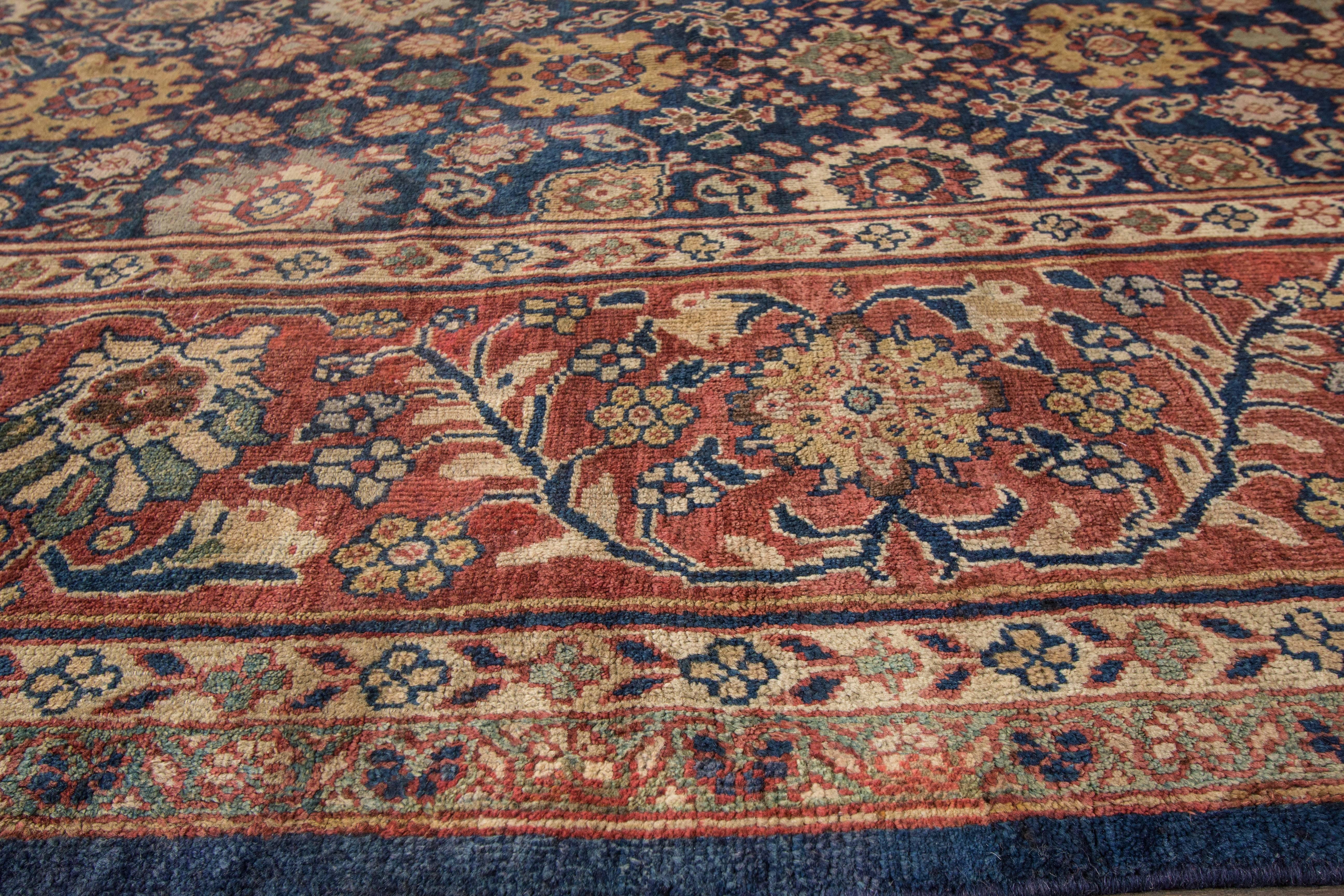 Hand-Knotted Simply Beautiful Antique Sultanabad Rug For Sale