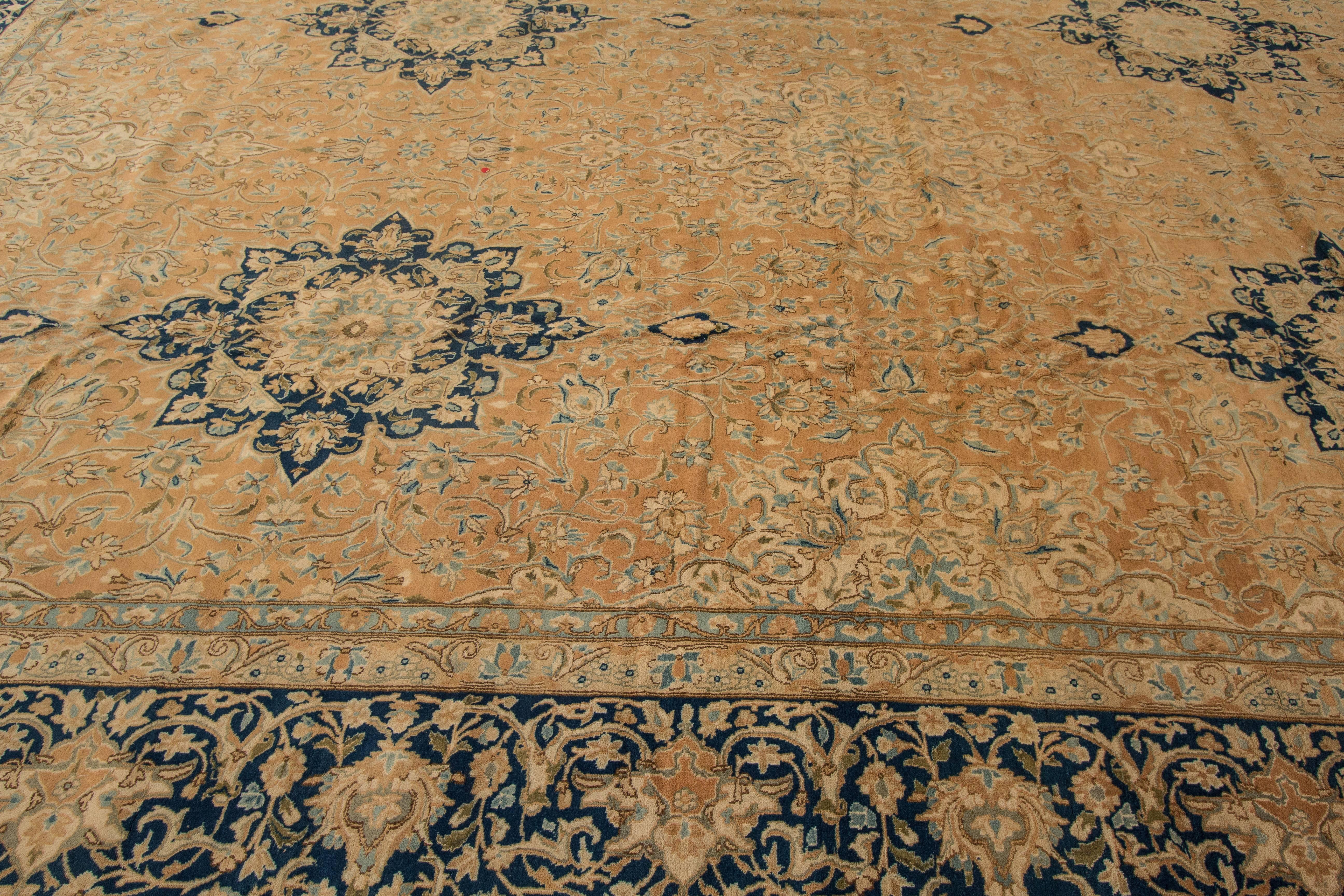 Mid-20th Century Simply Beautiful Antique Kerman Rug