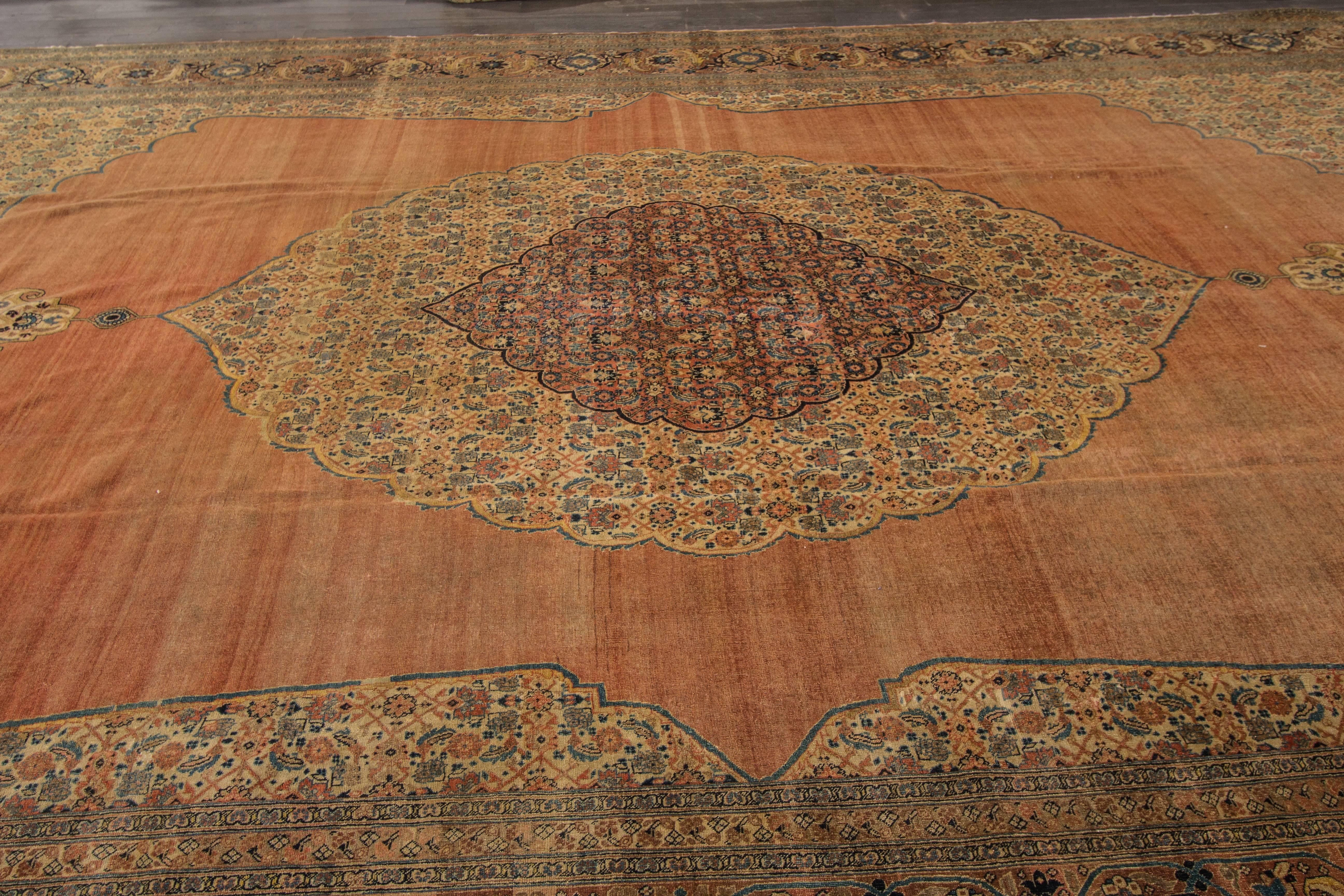19th Century Simply Beautiful Antique Persian Tabriz Rug For Sale