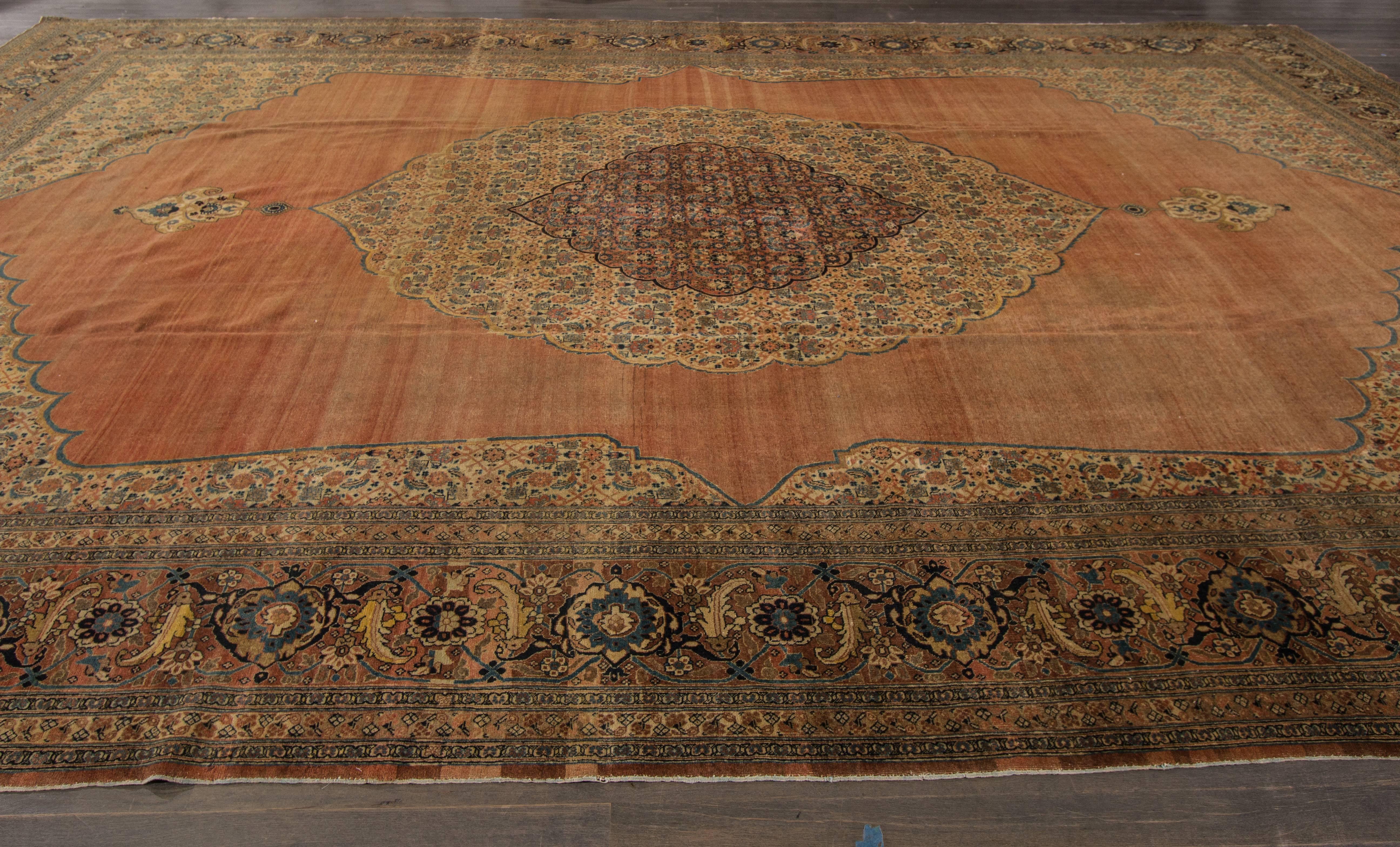 Wool Simply Beautiful Antique Persian Tabriz Rug For Sale