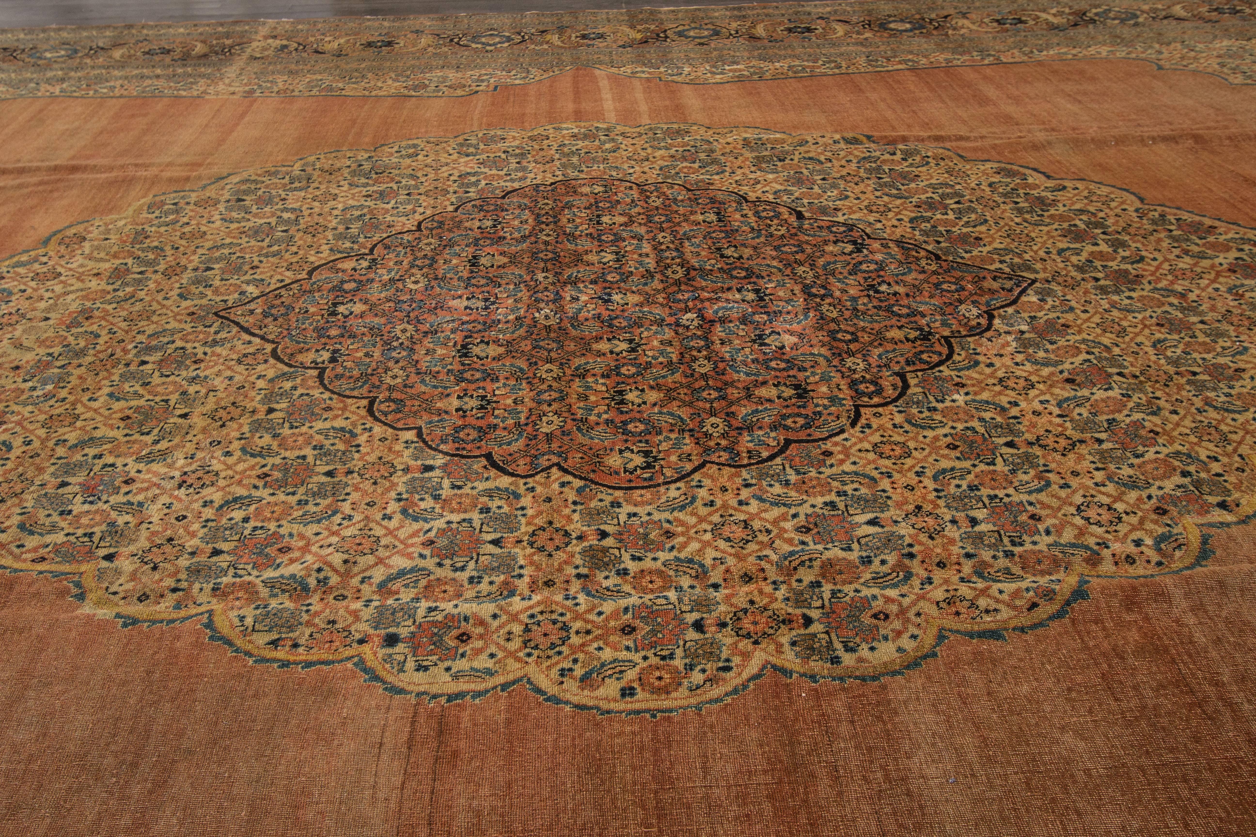 Simply Beautiful Antique Persian Tabriz Rug For Sale 1