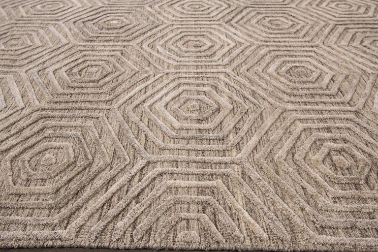 Great Looking New Indian Hand Loop Rug For Sale at 1stDibs