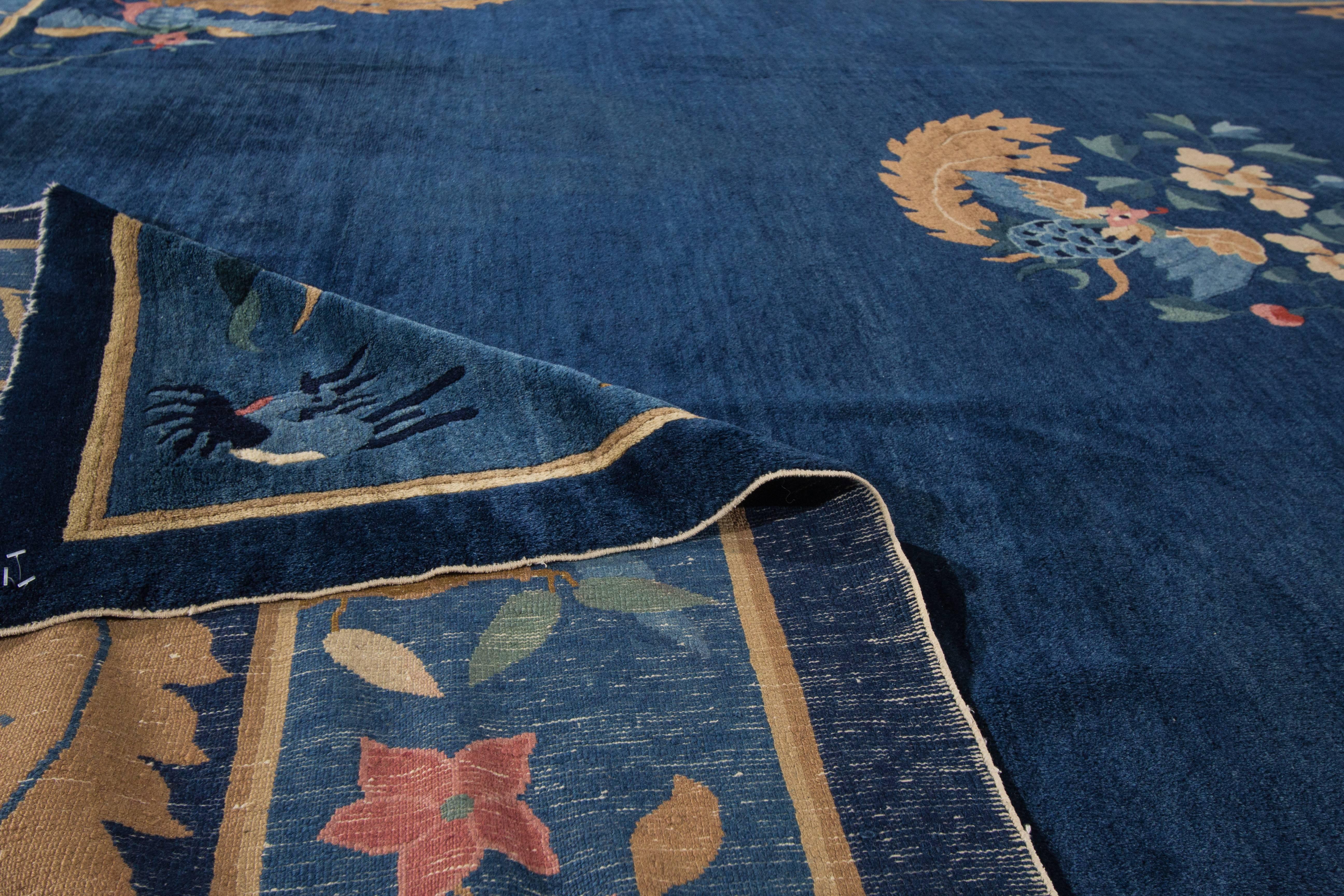 Simply Stunning Antique Chinese Peking Rug In Excellent Condition In Norwalk, CT