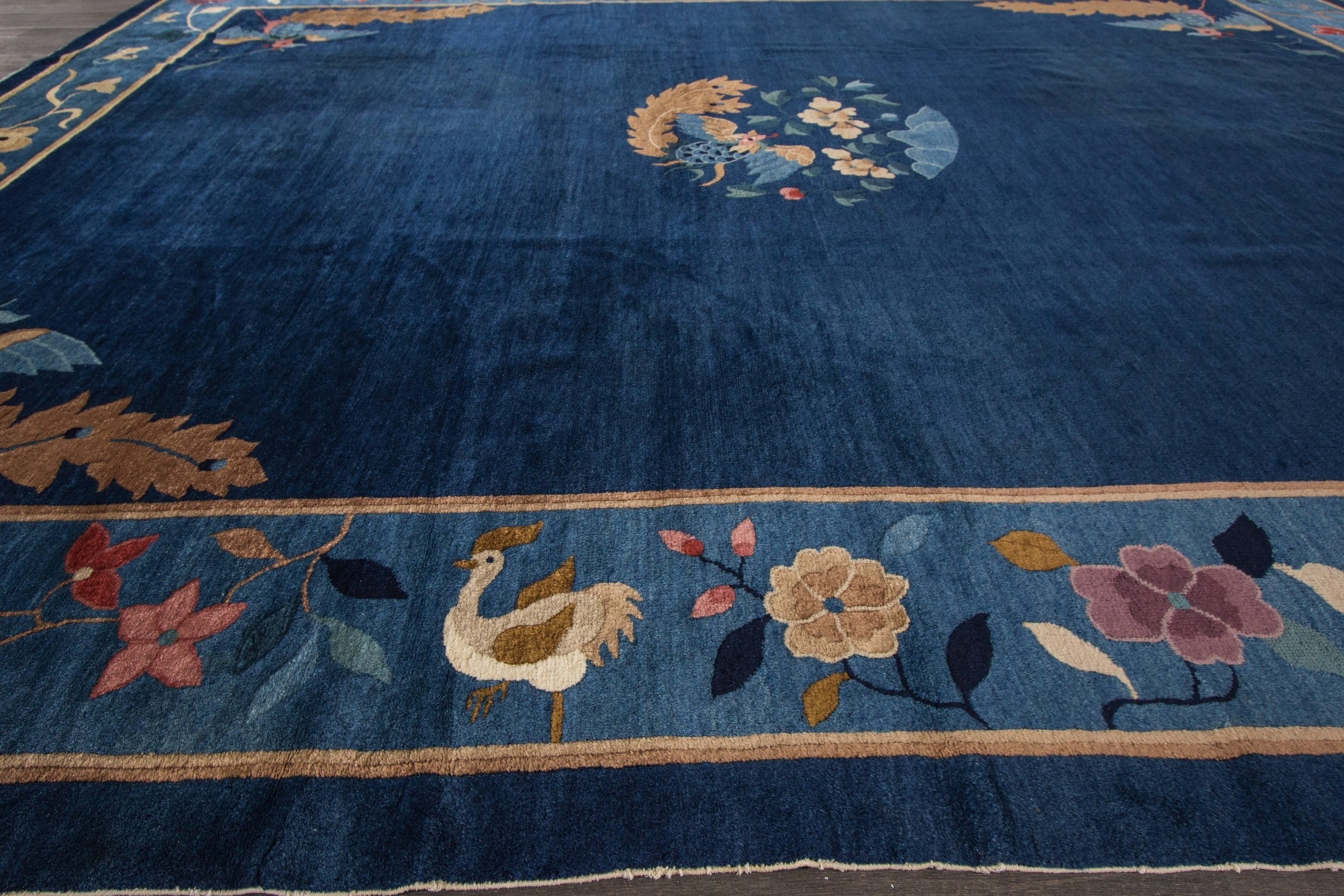 Early 20th Century Simply Stunning Antique Chinese Peking Rug