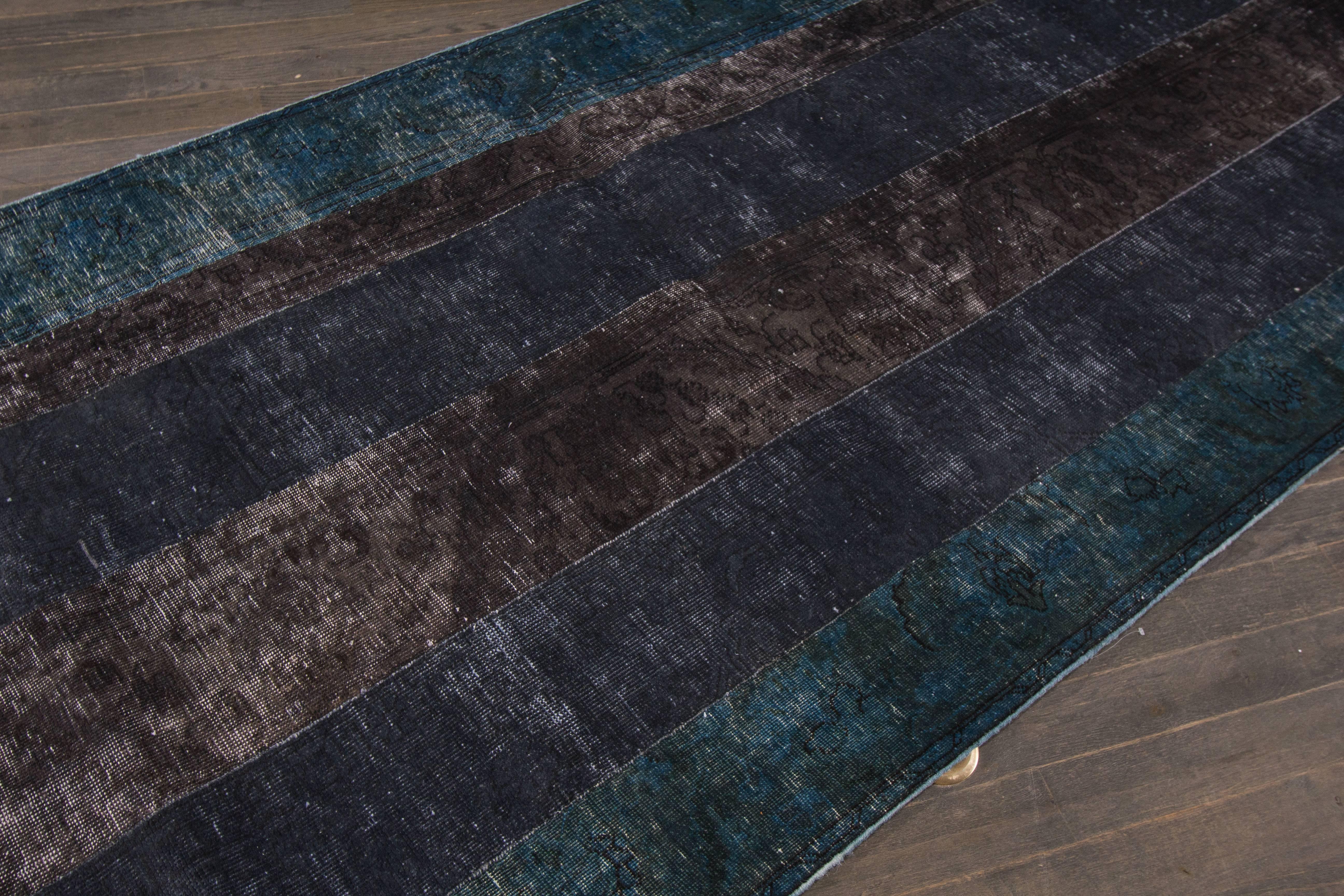 Mid-20th Century Nice Looking Vintage Overdyed Rug For Sale