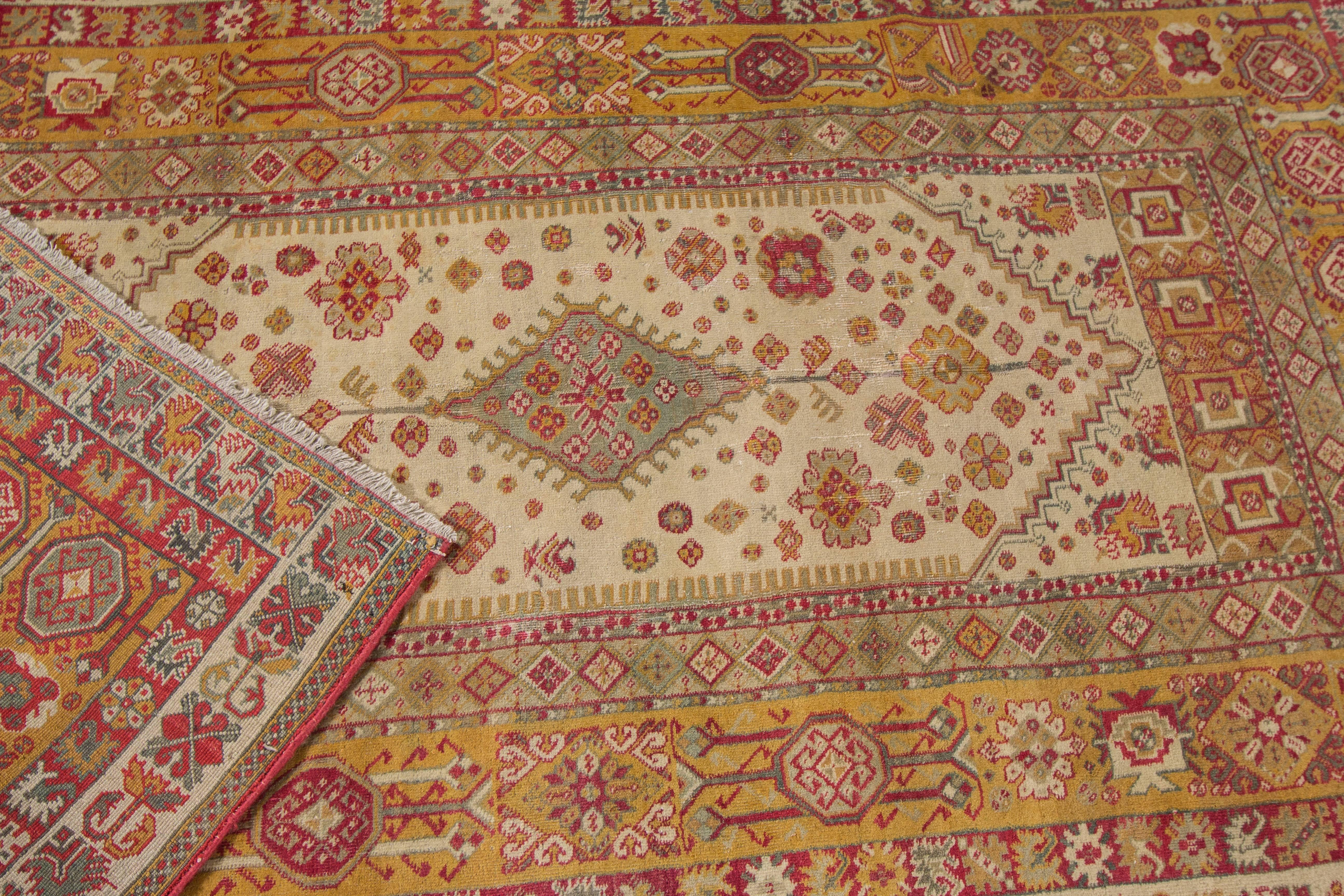 Antique Indian Agra Rug For Sale 1