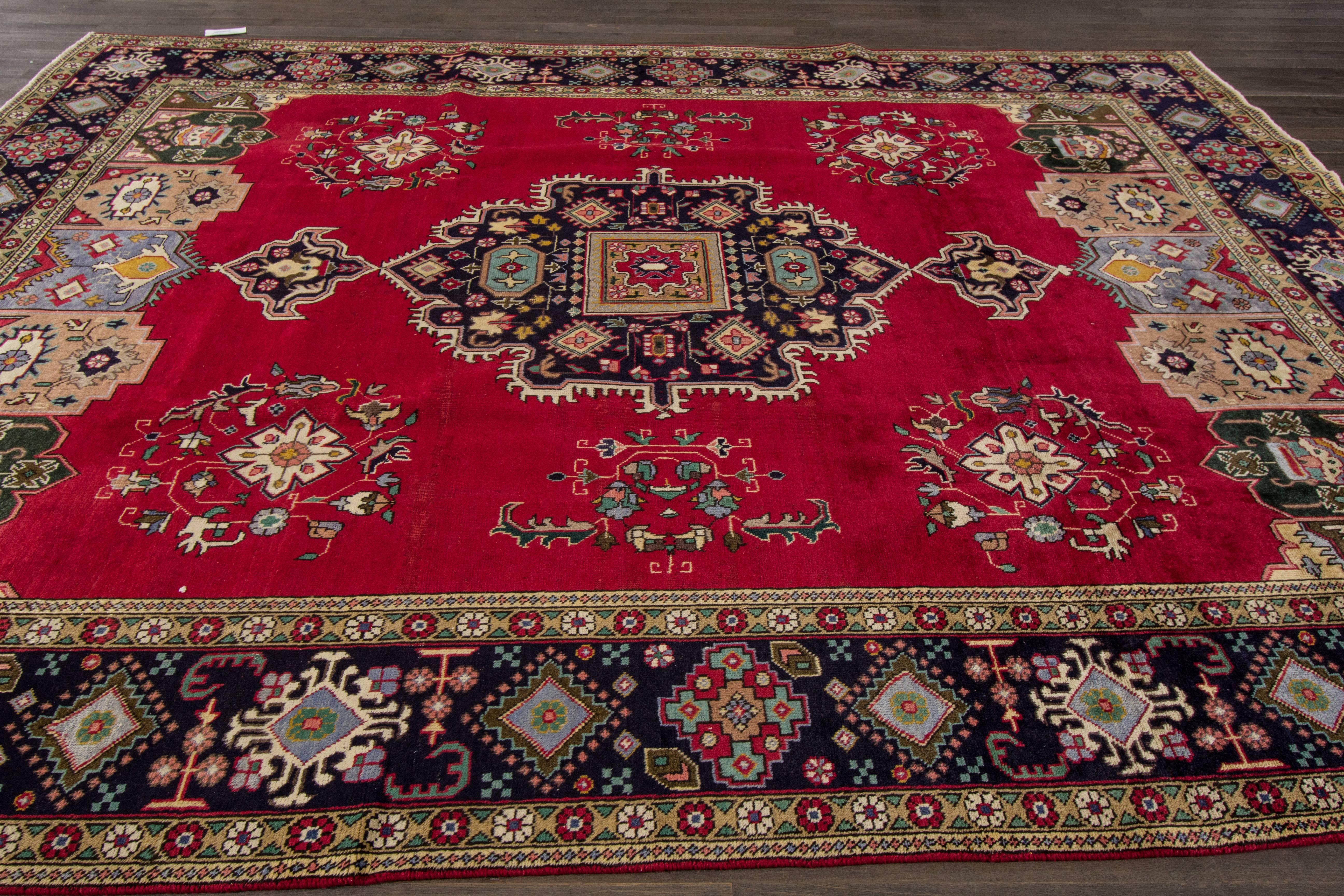 Mid-20th Century Vintage Persian Tabriz Rug