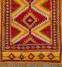 Vintage 1930s Red/Orange Moroccan Carpet Runner