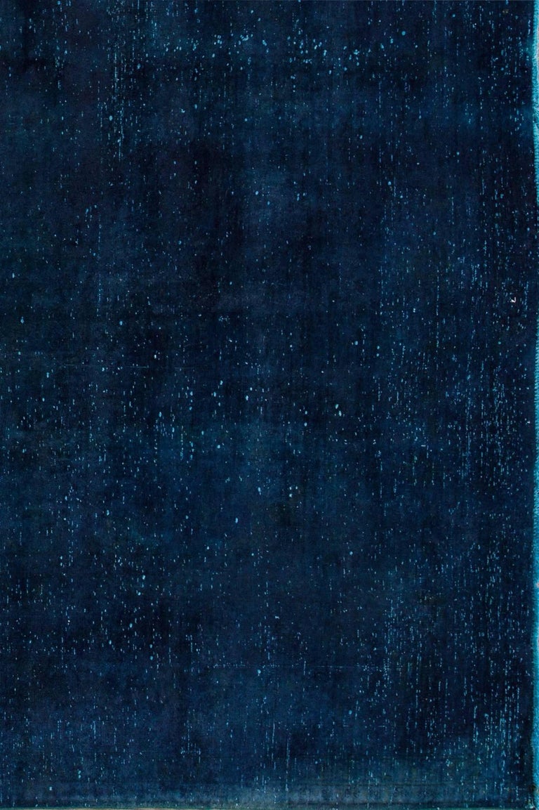 Vintage Blue Overdyed Rug, 13.03x9.10 at 1stDibs