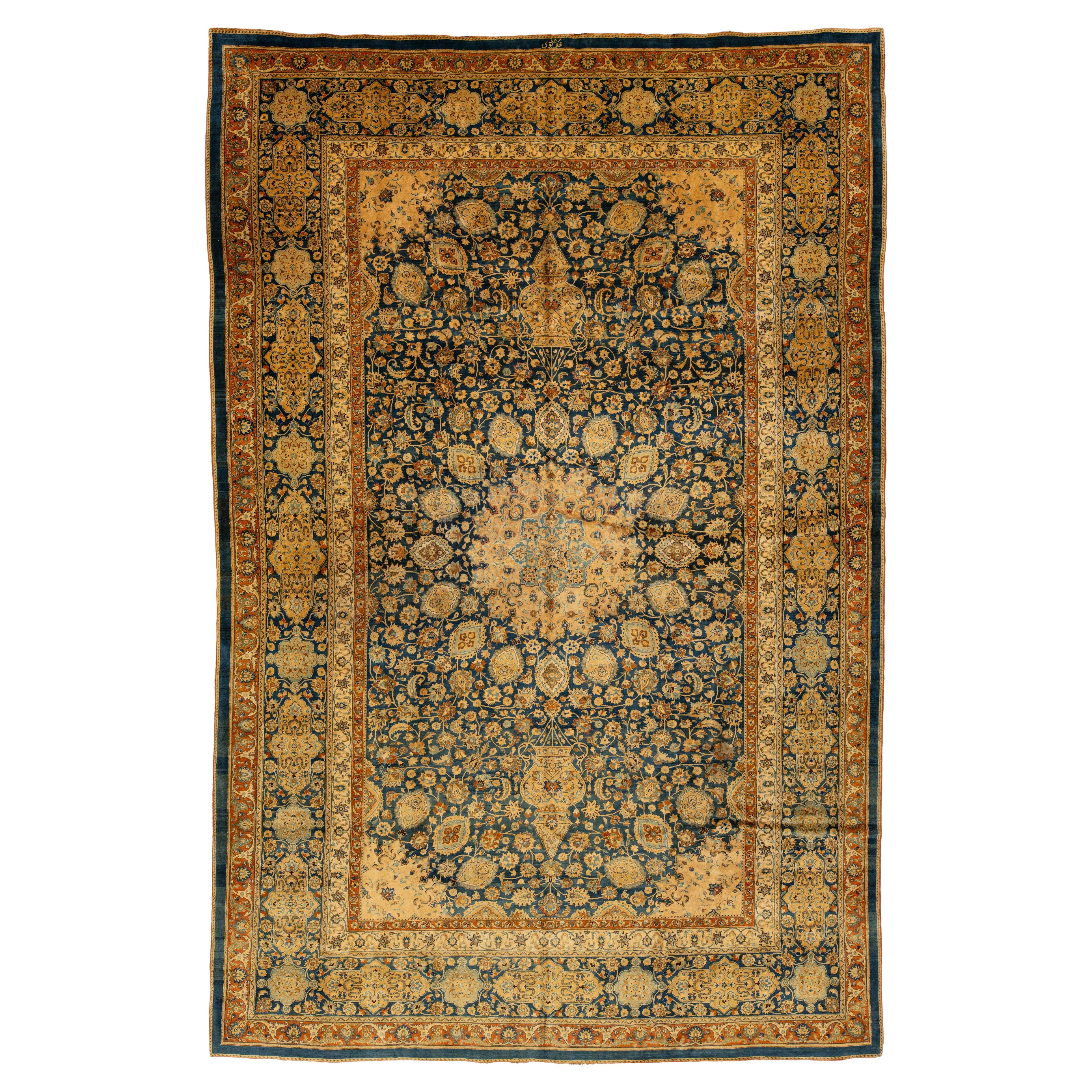 Antiker persischer Mashad-Teppich
