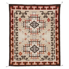 Alfombra de lana geométrica de estilo navajo contemporáneo, 8x10 – Tono terracota del suroeste