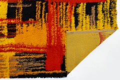Alfombra danesa «Rya» vintage de mediados del siglo XX, 7'6" x 10'7"