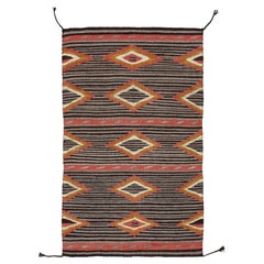 Contemporary Southwest Navajo-Style Wool Rug with Geometric Diamond Motifs