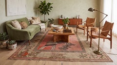 19th Century Antique Samarkand Khotan Rug with Foo Dogs & Auspicious Symbols