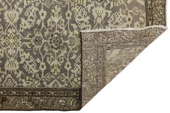 Vintage Hand-Knot Neutral Oushak Wool Area Rug / Runner in Muted Taupe & Brown