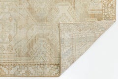 Antique Neutral Anatolian Wool Runner - Faded Neutral & Camel Geometric