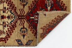 Mid-Century Hand-Knot Anatolian Turkish Wool Rug  Tribal Geometric Medallions