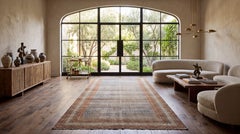 Antique Malayer Wool Gallery Runner with Abrash Tones & Fine Geometric Borders
