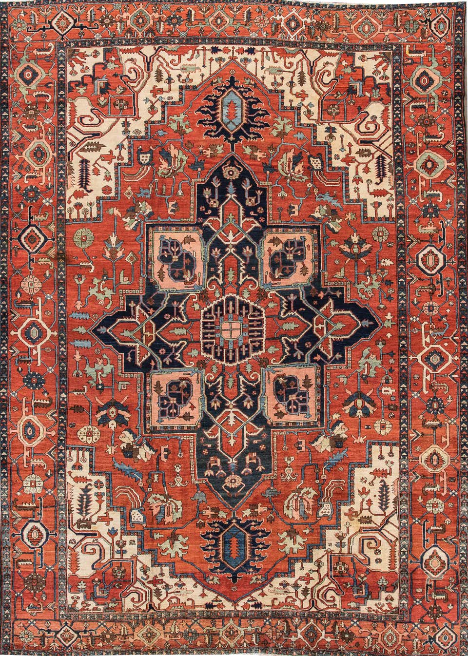Finely Woven 19th Century Antique Persian Bakhshaiesh Rug in Rust Red ...