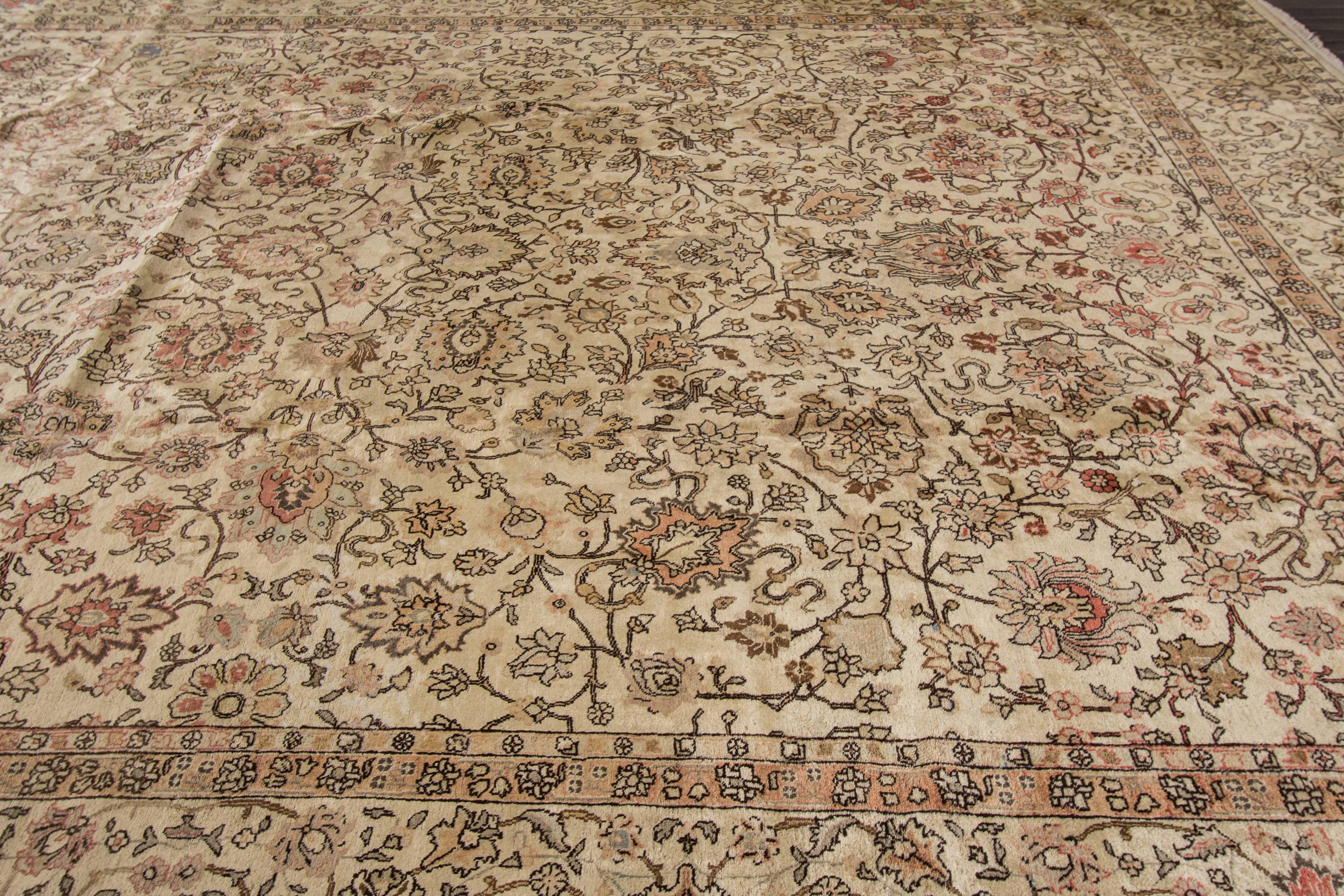 Persian Antique Tabriz Rug For Sale